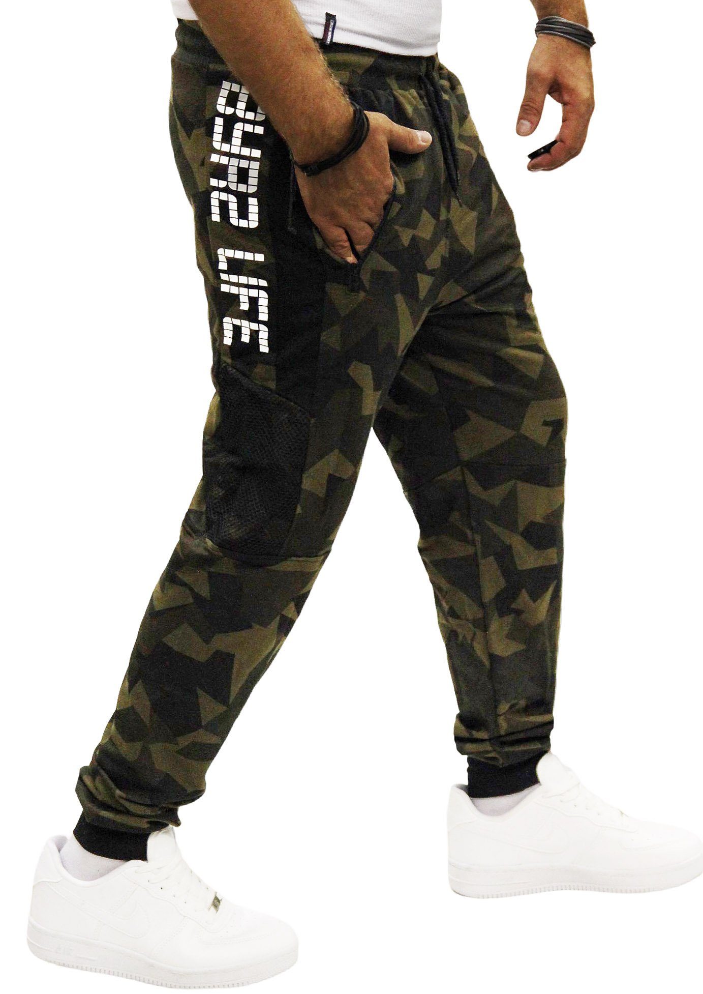 Camou-Karo Trainingshose RMK Hose Jogginghose Tarn Camouflage (H.79) Herren Sporthose Army Fitnesshose