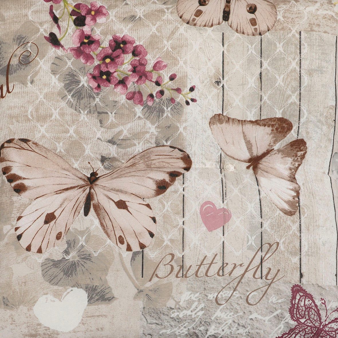 GO-DE Sesselauflage, (Spar-Set, 6 St), Schmetterling beige - Maße BxLxH ca.: 50 cm x 100 cm x 6 cm