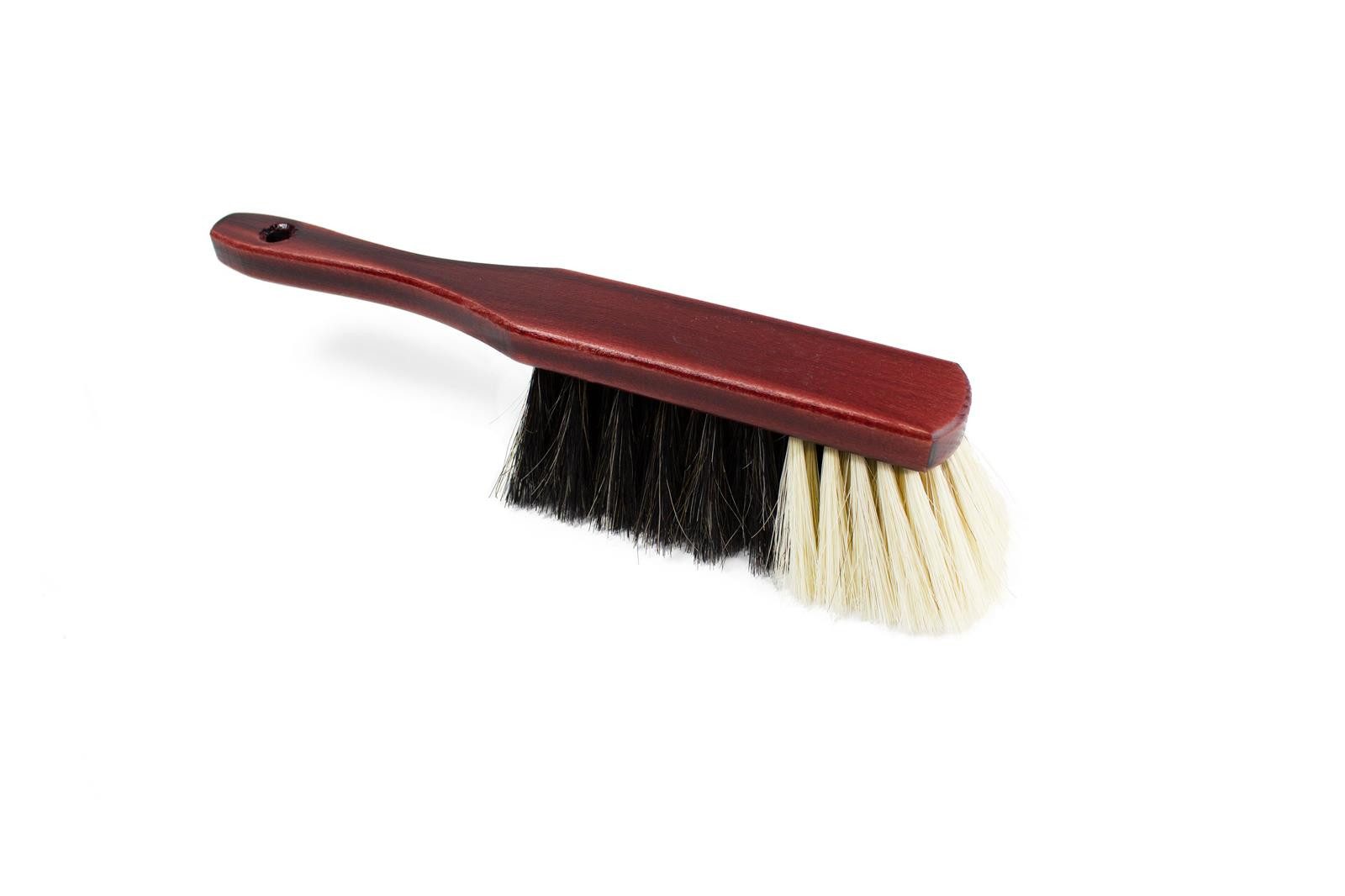 Nölle Staubbesen Stubenhandfeger Naturhaar-Mischung 30cm Braun 1 Stück (Reinigungsset, Holzgriff, Naturhaar-Borsten), Besen Handfeger Kehrbesen Kehrgerät Reinigungsbürste Staubbesen
