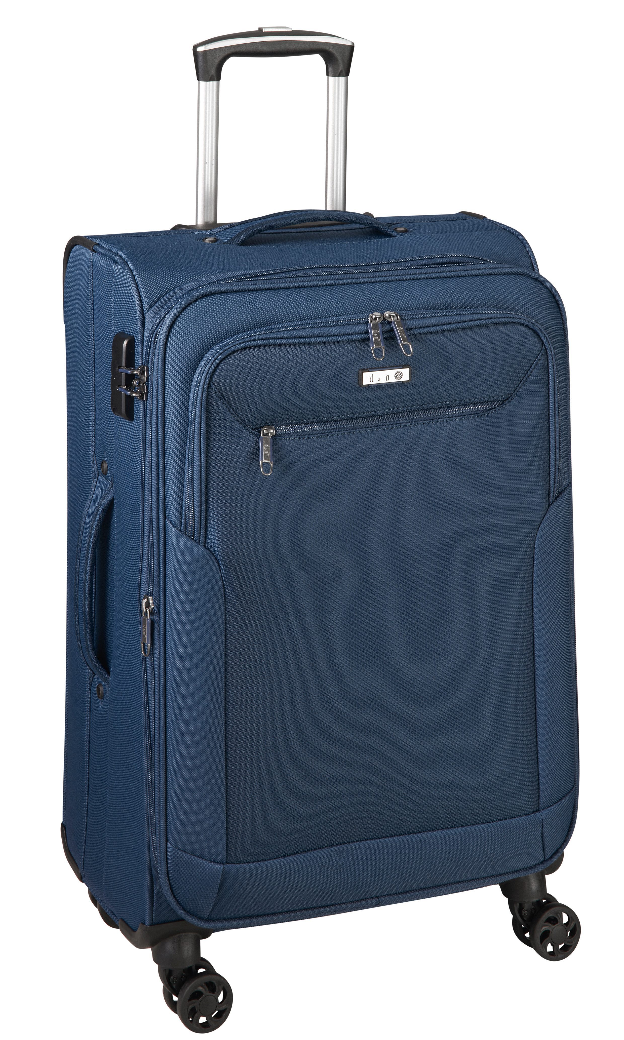 D&N Kofferset 4 Rollen - 66cm - 2,8 kg - mit Dehnfalte 4 Farben