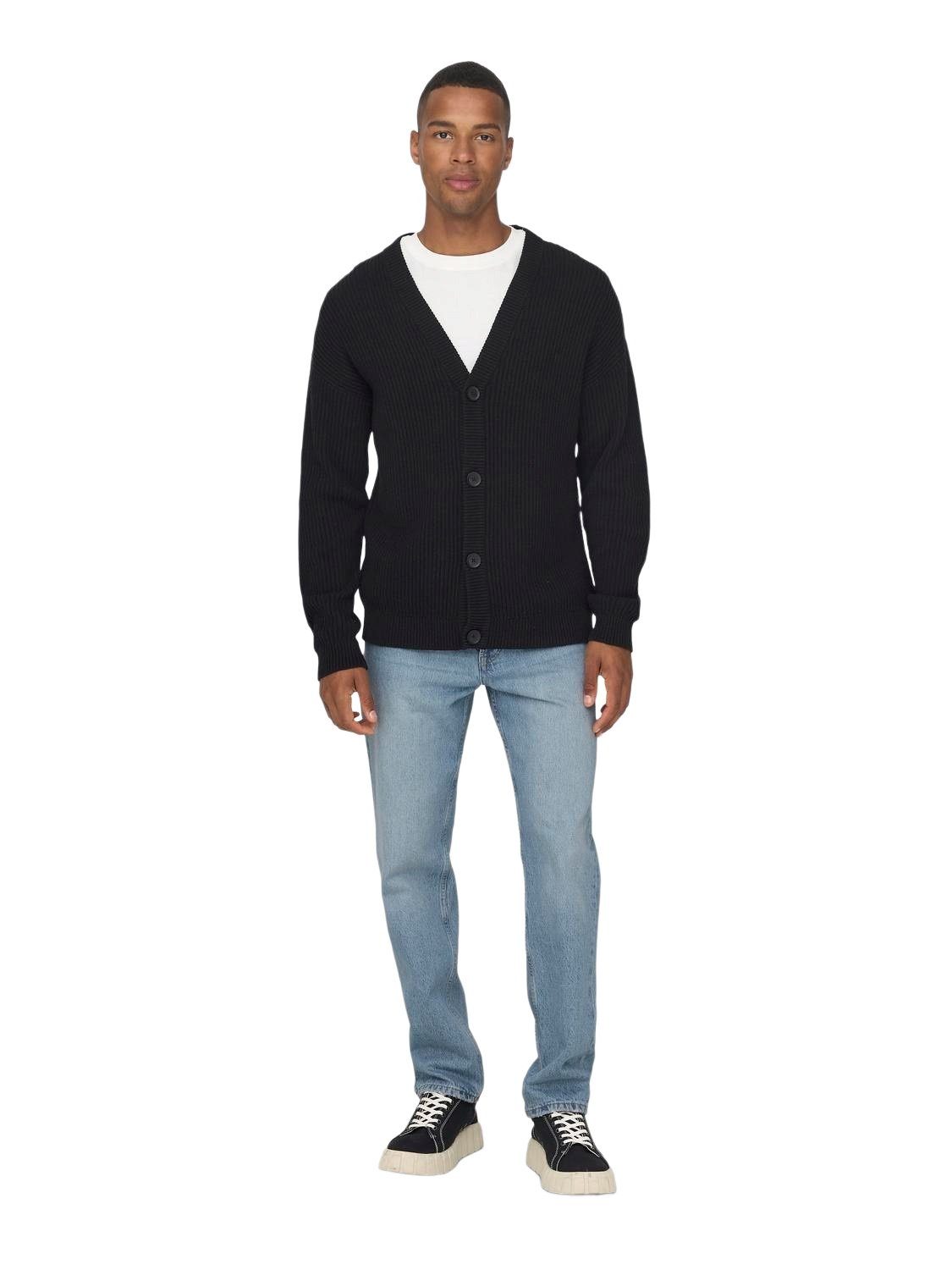 ONLY & SONS Baumwolle ONSEDGE 6986 Relax-fit-Jeans LOOSE aus
