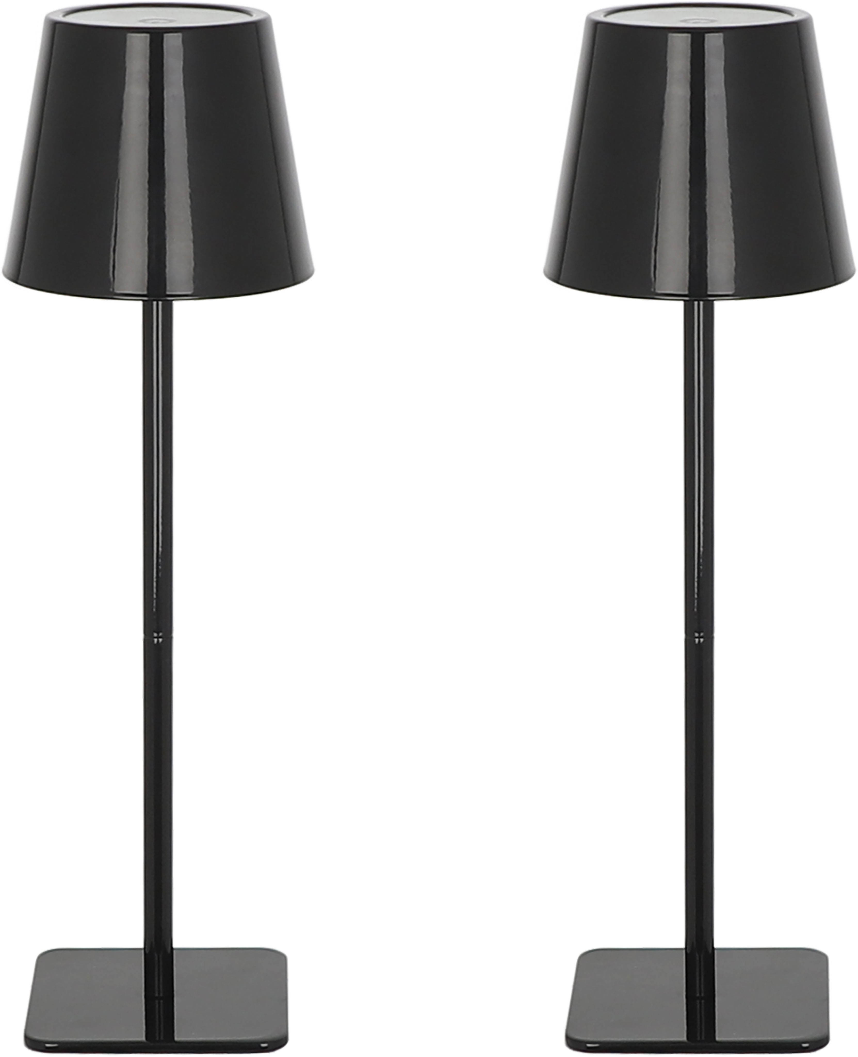 OTTO home LED Tischleuchte Merrin - 2er Set Akkuleuchte, Dimmer, Dimmfunktion, USB-Ladefunktion, LED fest integriert, warmweiß - kaltweiß, 2er Set, dimmbar, Farbwechsel, Akku Tischlampe, LED, USB-C, CCT