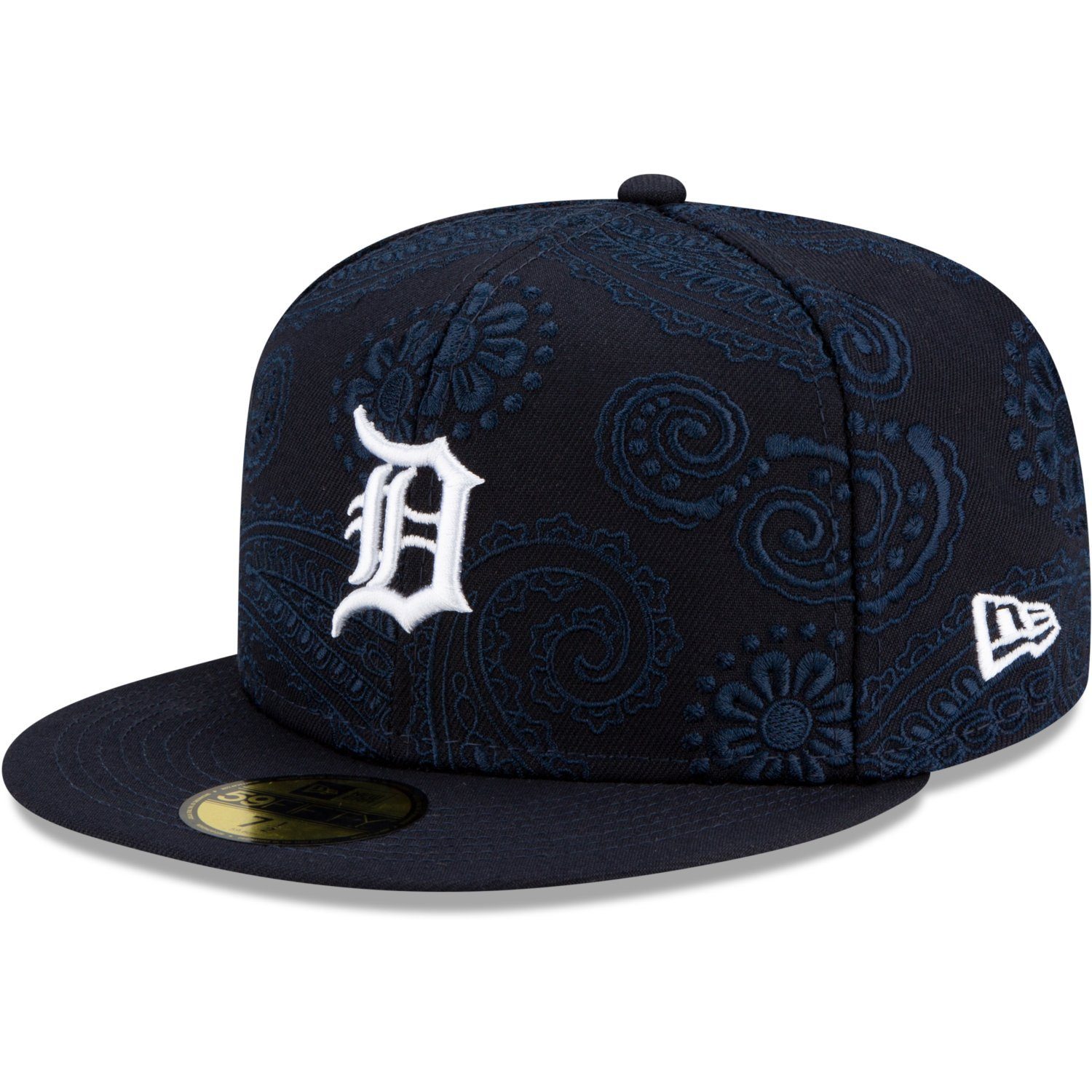 Fitted PAISLEY SWIRL 59Fifty Cap Detroit Era Tigers New