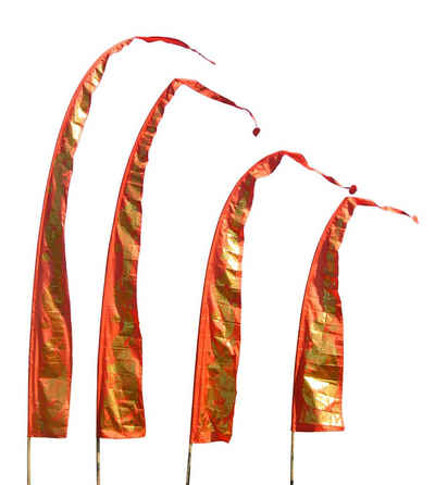DEKOVALENZ Flagge Drachenfahnen-Stoff GOLD DRAGON herzförmige Spitze viele Farben Längen
