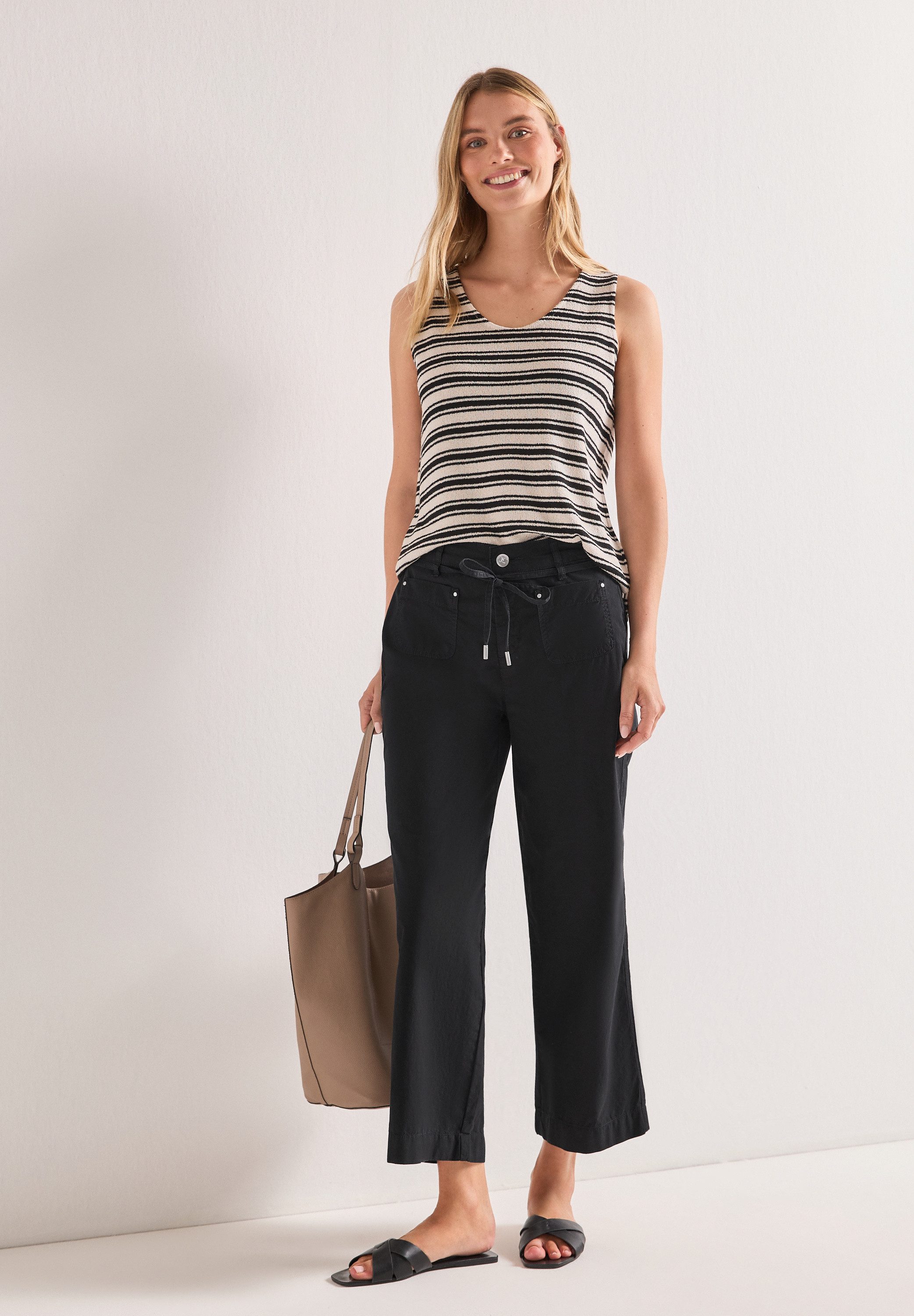 STREET ONE Stoffhose High Waist
