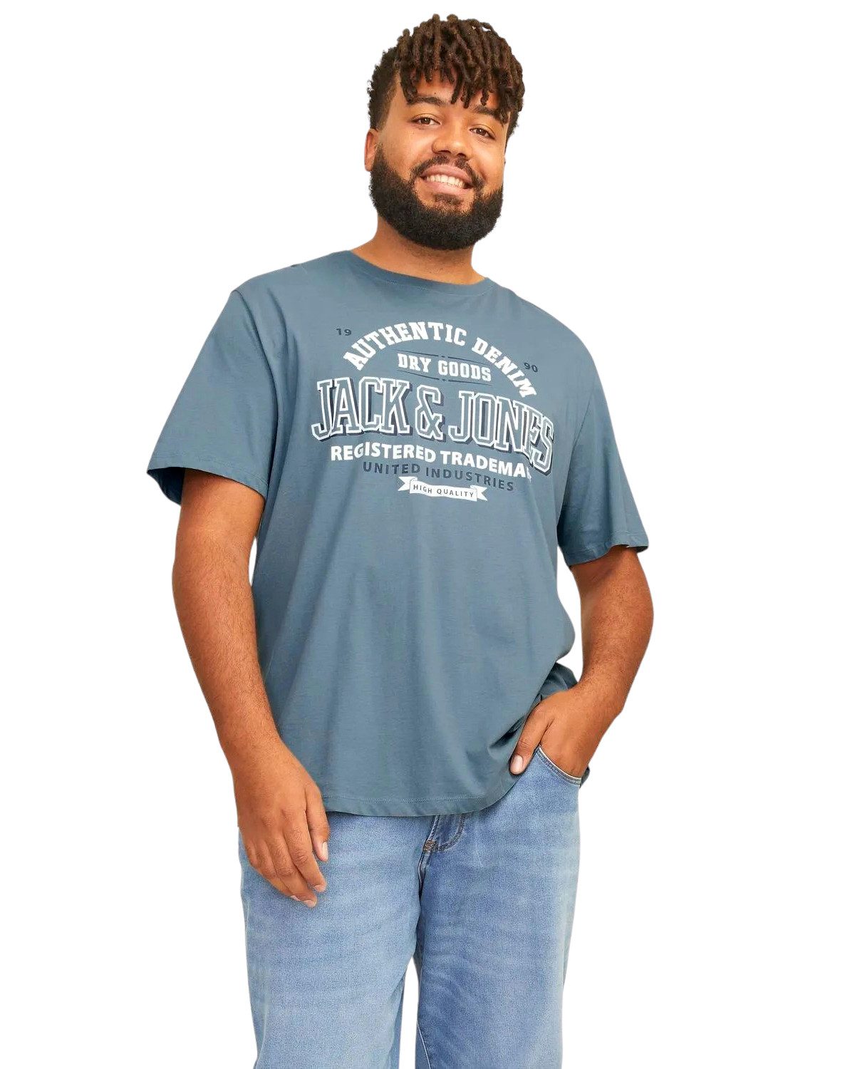 Jack & Jones PlusSize Print-Shirt (Spar-Set, 3er-Pack) Big Size Shirt Übergrößen Shirt
