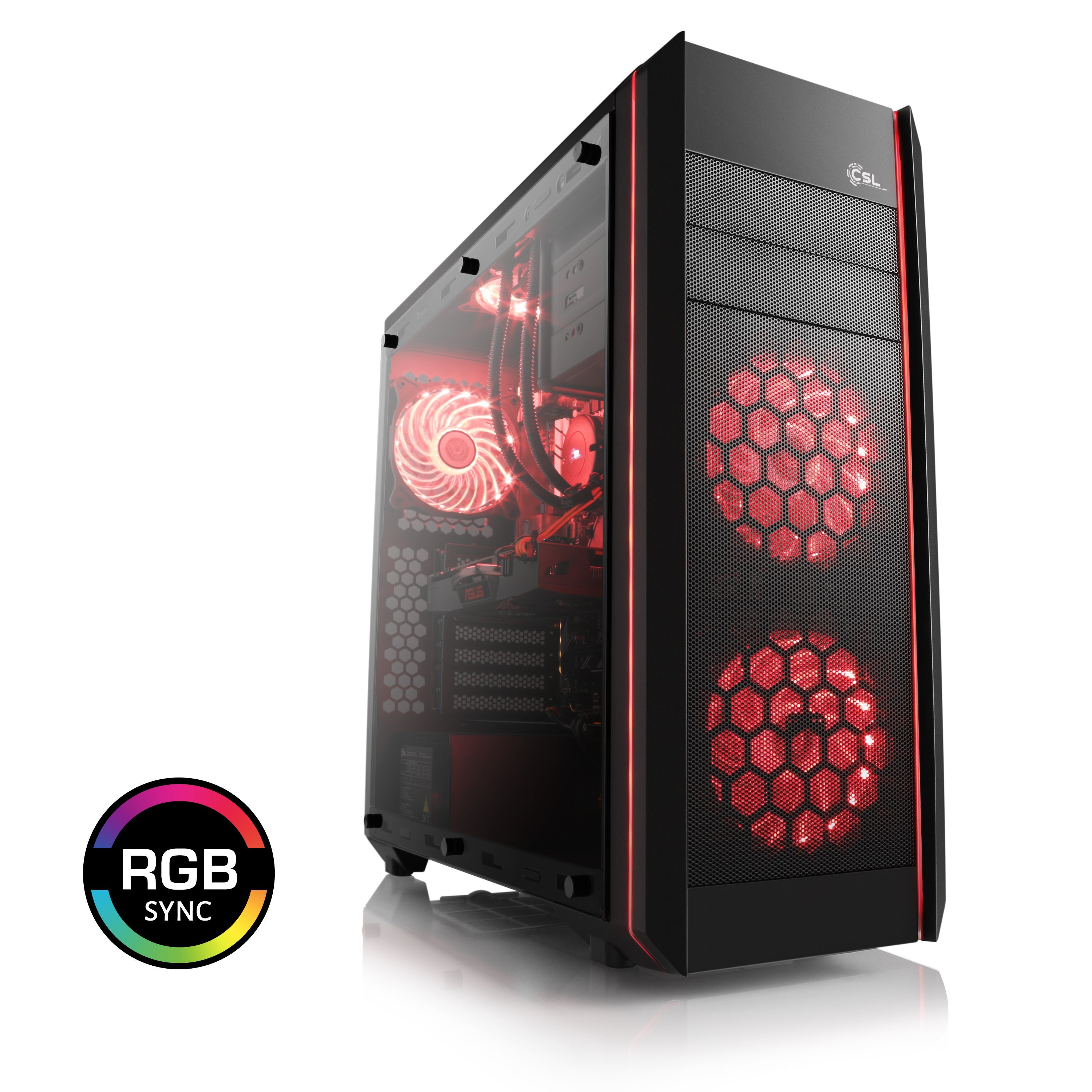 Mainboards ASUS Seite 11 Preisvergleich CSL Gehäuse Sichtfenster schwarz RGB AURA Sync möglich CSL Galaxy