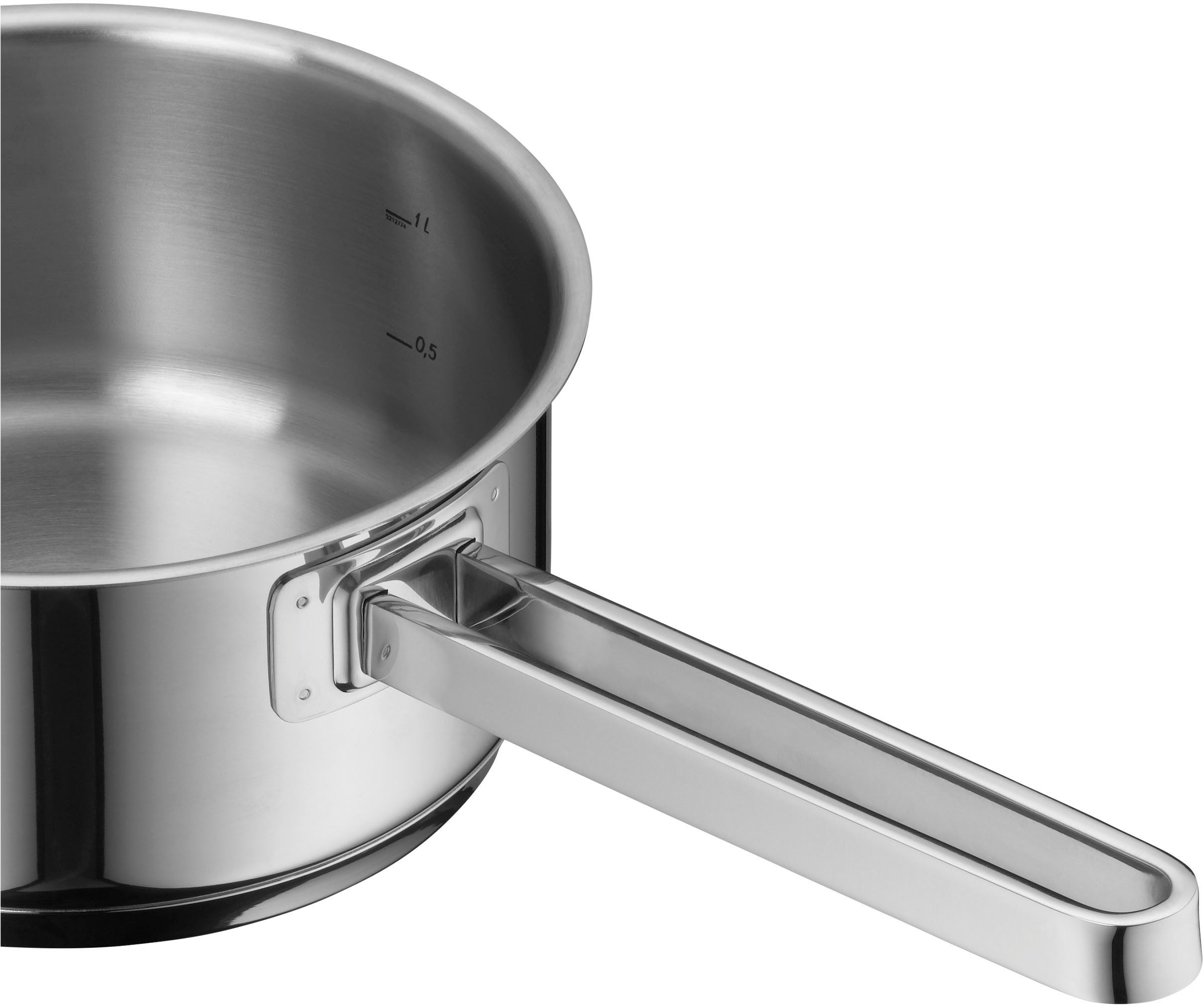 WMF Kasserolle Function 4, Cromargan® Edelstahl Rostfrei 18/10 (1-tlg), wärmereduzierende Griffe, Innenskalierung, breiter Schüttrand