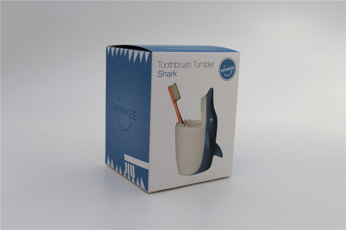 Winkee Zahnputzbecher Haifisch, (Kunststoff, 1-St., Bad, WC, Hygieneutensil günstig online kaufen