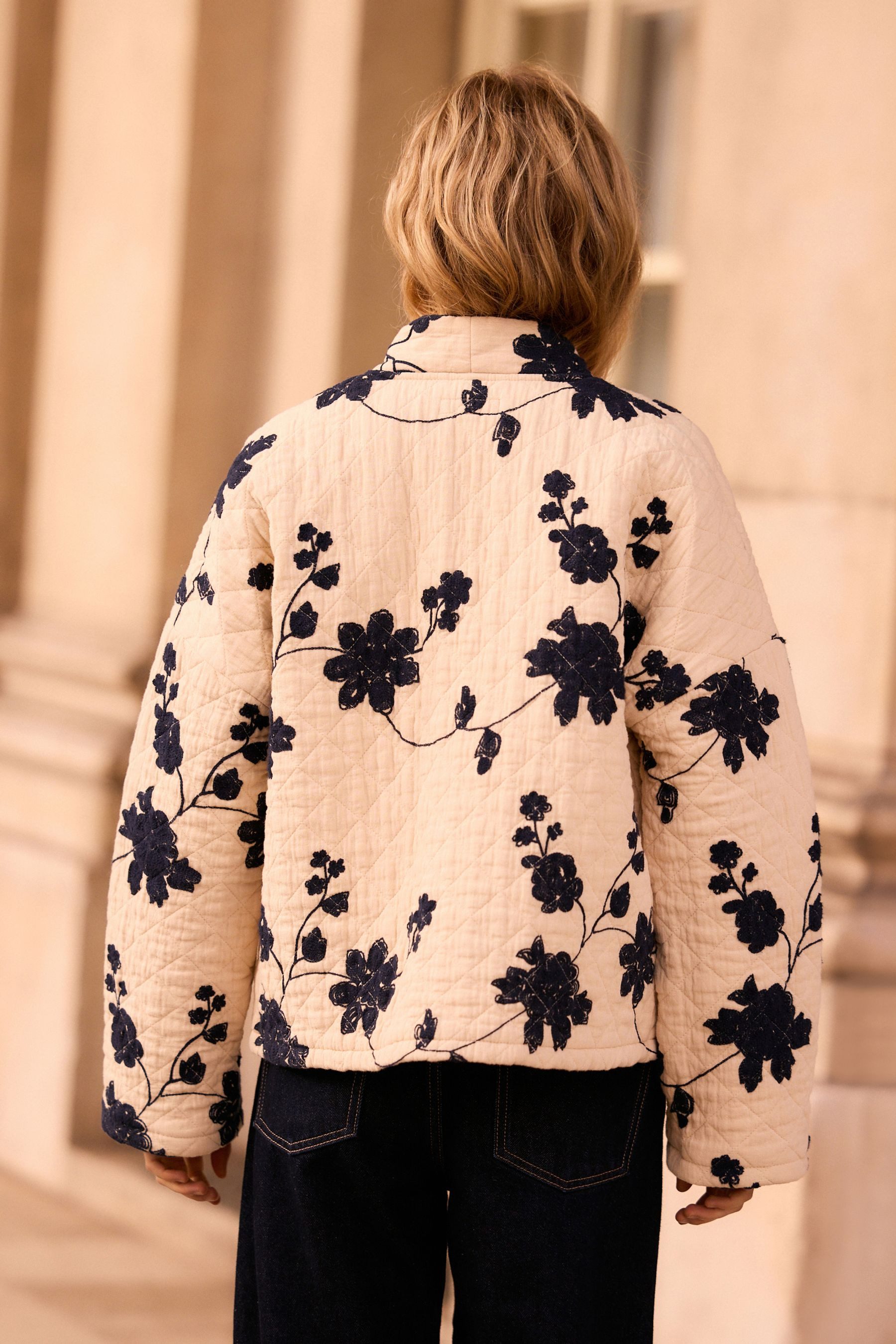 Next Steppjacke Gesteppte Jacke mit Stickerei günstig online kaufen