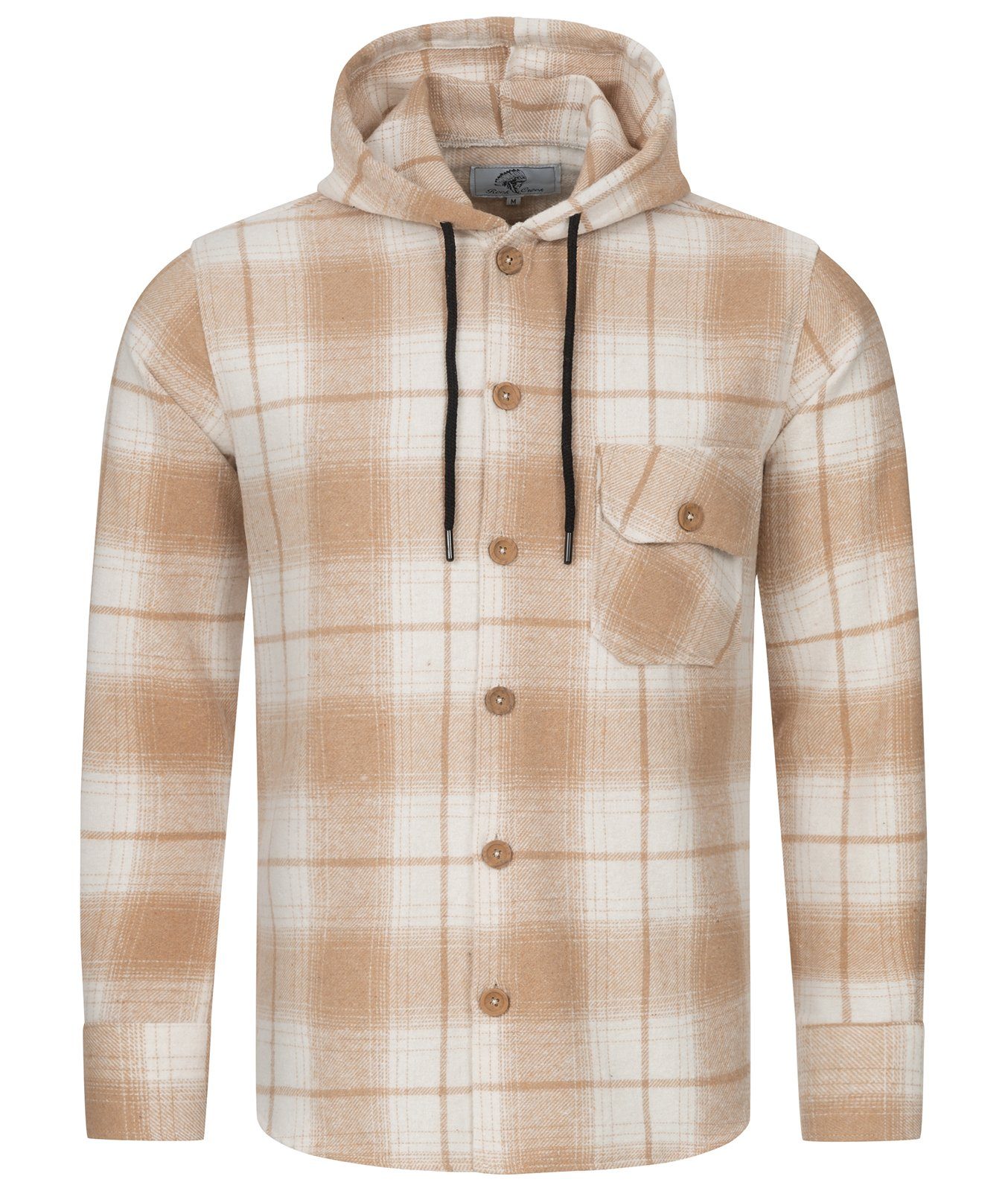 Rock Creek Flanellhemd Herren Hemd Flanellhemd mit Kapuze H-326
