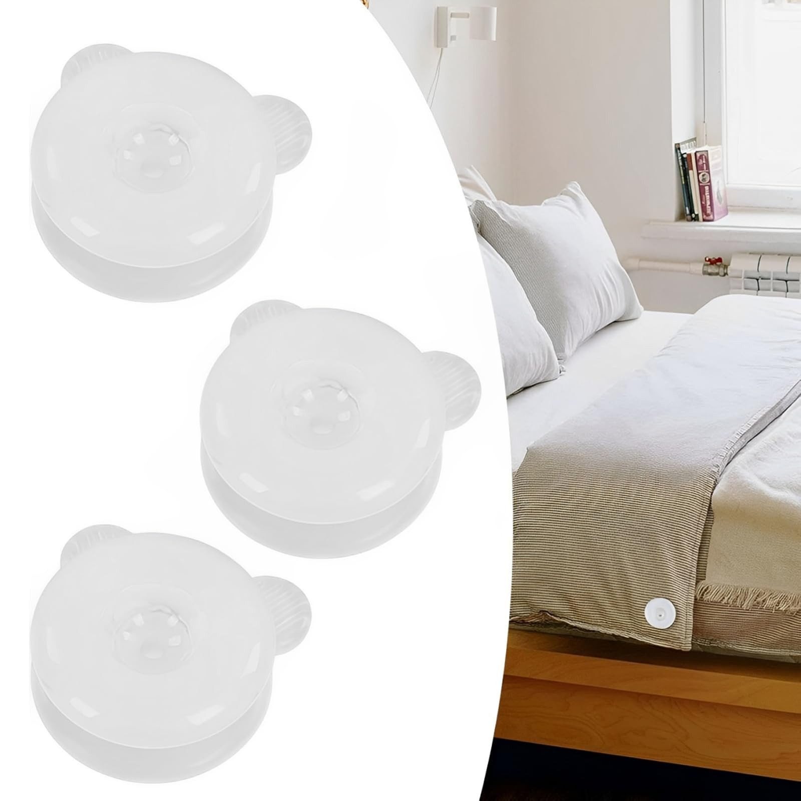 Matratzenkeil Bettdecken Clips 12er Set Bettbezug Fixierer gegen Verrutschen FOUORTUNATE-BEE, Deckenhalter Clips für Bettwäsche Vorhang Kürzen ohne Nähen – Bild 2 von 5