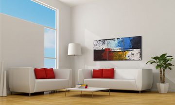 WandbilderXXL Gemälde Fire And Ice 180 x 70 cm, Abstraktes Gemälde, handgemaltes Unikat