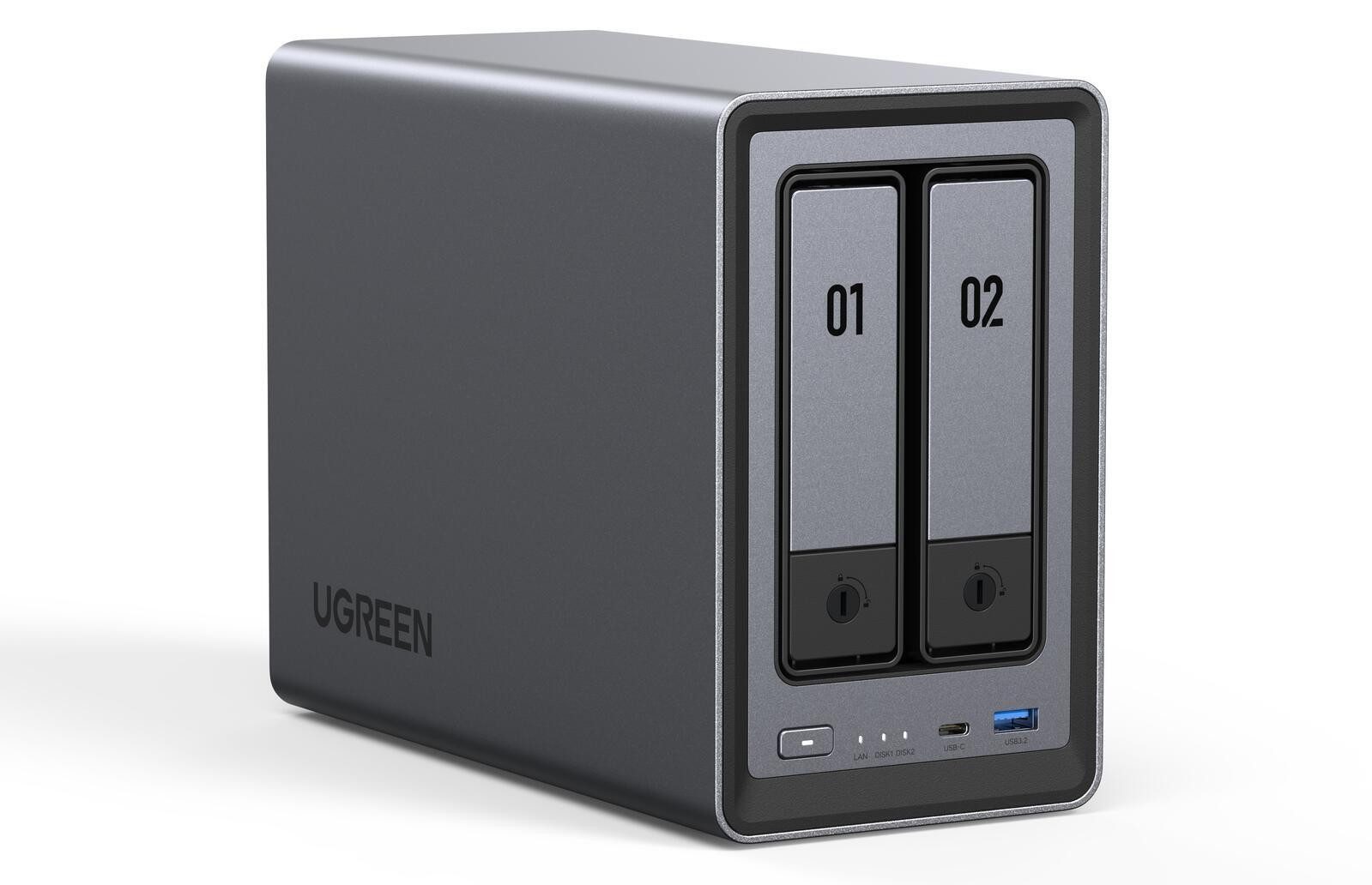 UGREEN UGREEN NASync DXP2800 & 2x SEAGATE ST8000VN004 HDD-NAS-Festplatte
