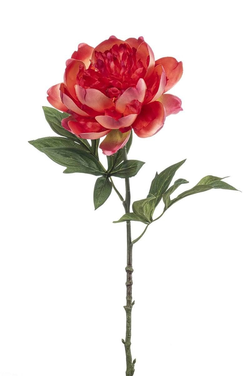 Kunstblume Pfingstrose TWOLER, Koralle, 55cm Pfingstrose, artplants, Höhe 55.0 cm