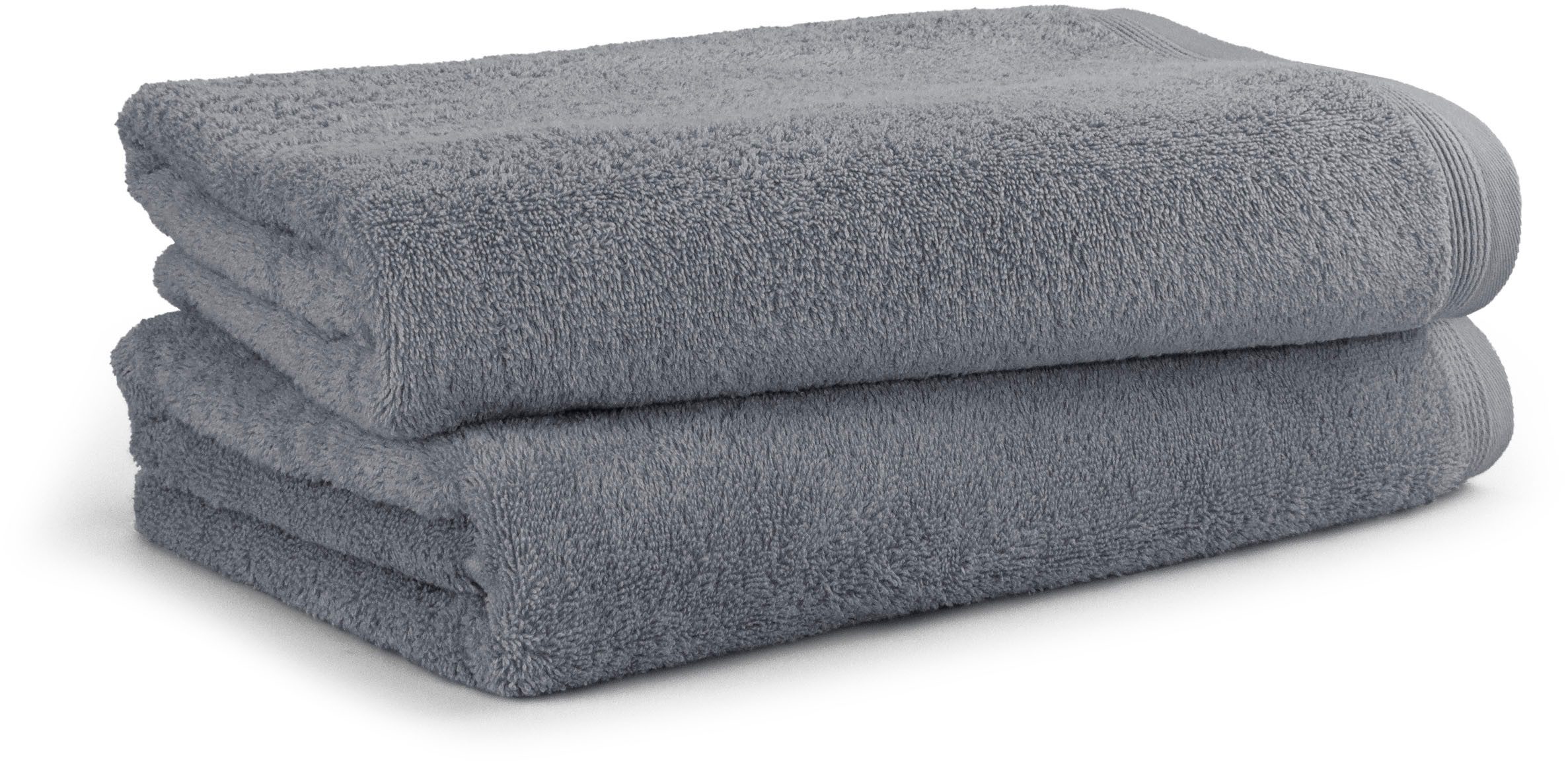 Möve Badetücher Superwuschel 100% Premium Cotton Baumwolle, Walkfrottier (2-St), Spar-Set, Made in Germany, 2x Badetücher mit Bordüre, einfarbig, weich