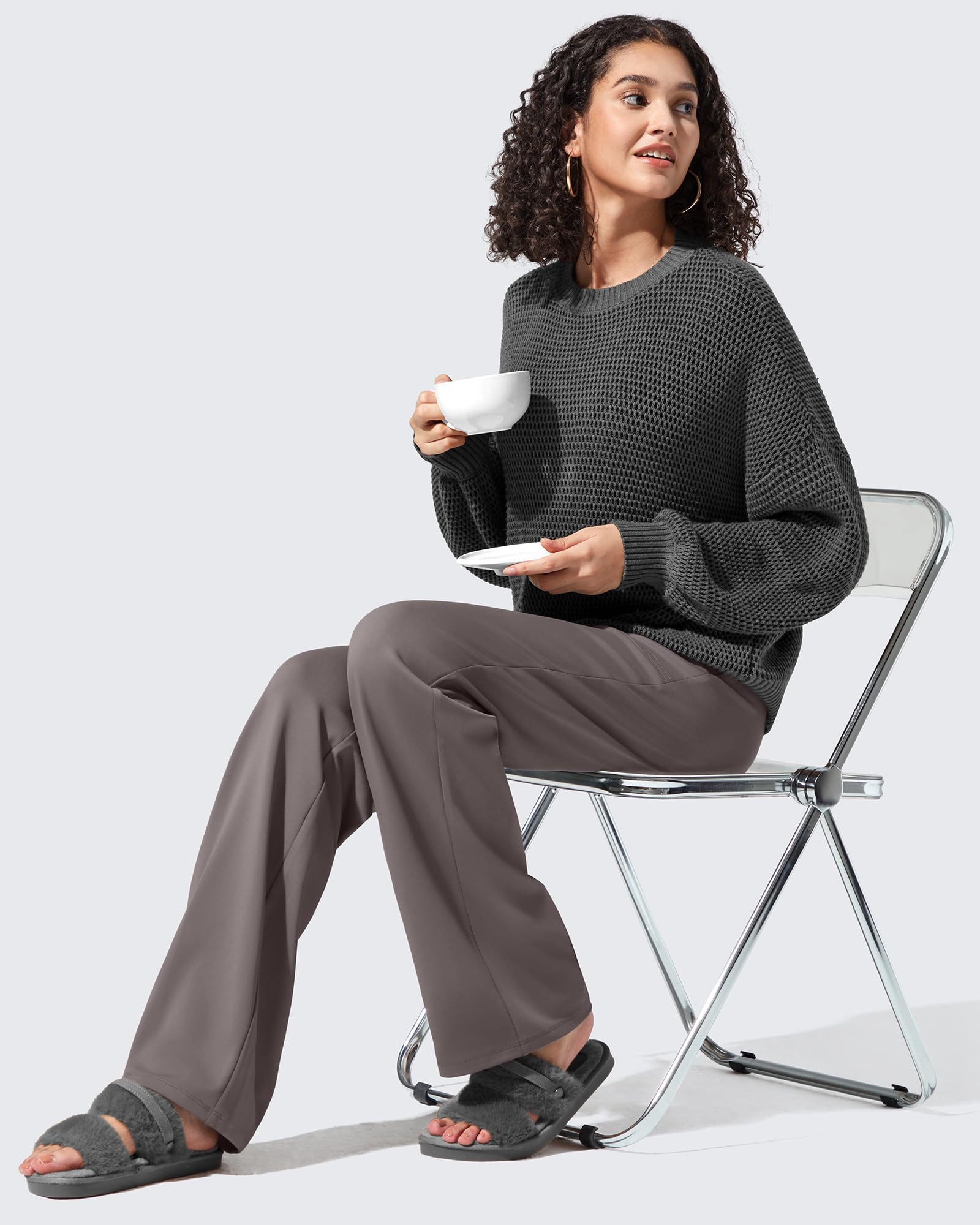 G4Free Palazzohose Damen-Hosen mit Fleecefutter und Taschen, Jogginghose we günstig online kaufen