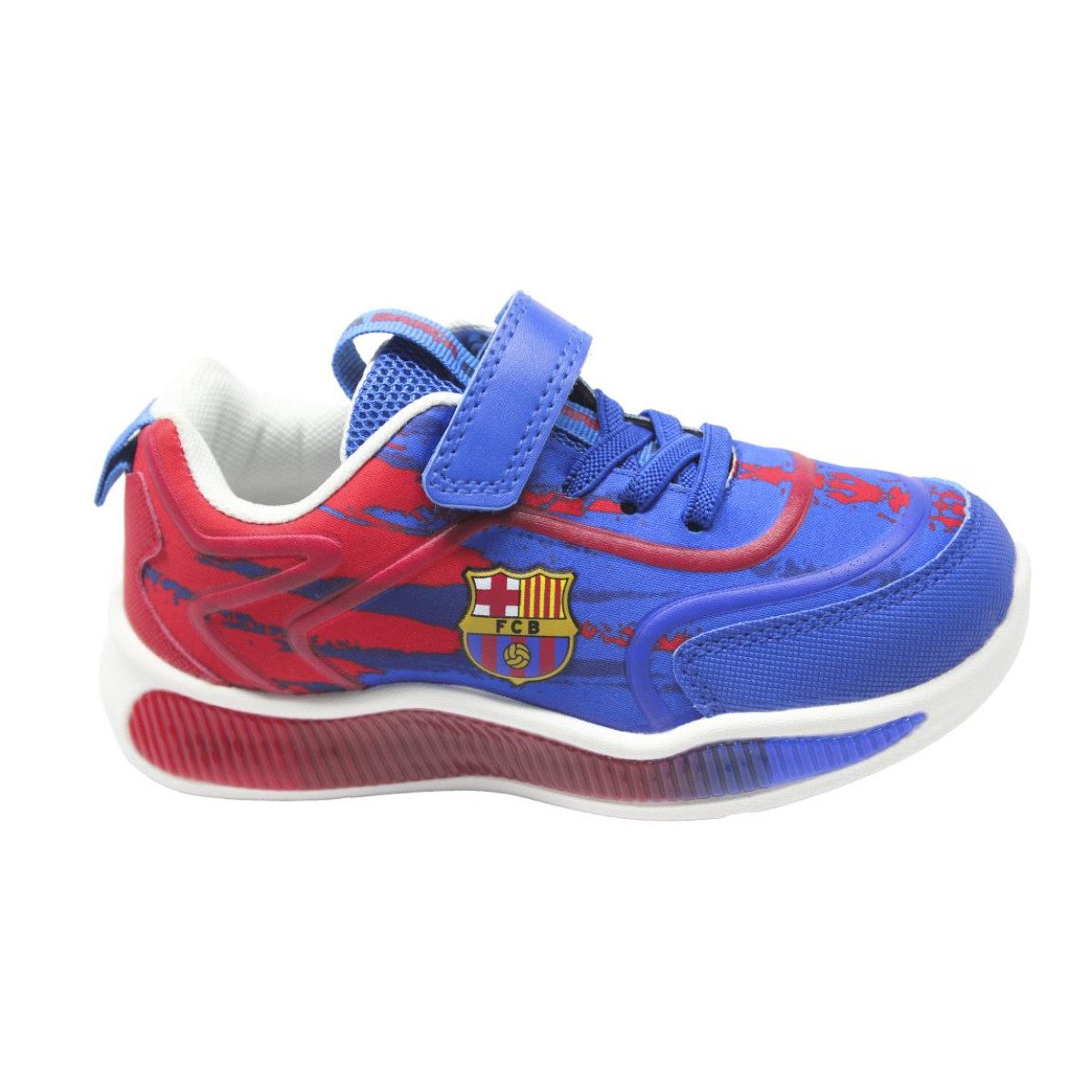FC Barcelona Kinder Sneaker mit Licht Sportliche Schuhe für Schule Freizeit Alltag Sneaker