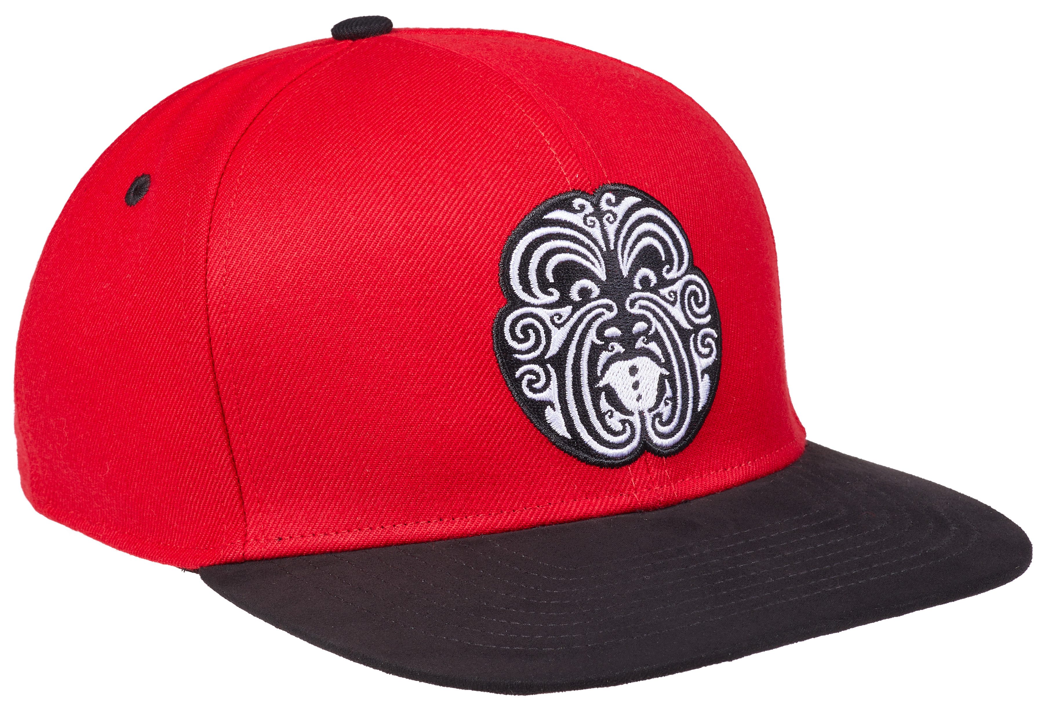 Cadency Snapback Cap Maori Basecap mit geradem Schirm, Einheitsgröße, Unisex, Rot