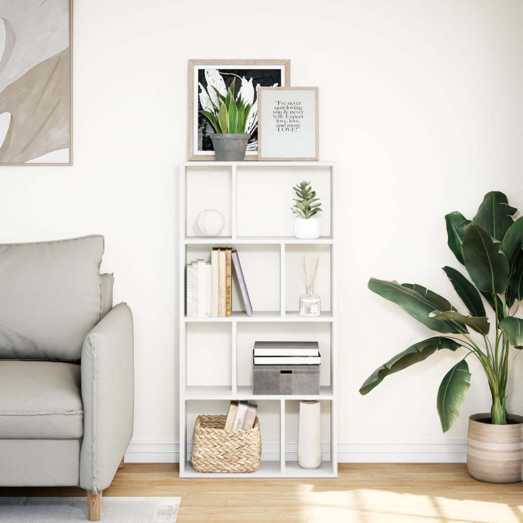 vidaXL Bücherregal Bücherregal Weiß 60 x 20 x 120,5 cm Holzwerkstoff, 1-tlg günstig online kaufen