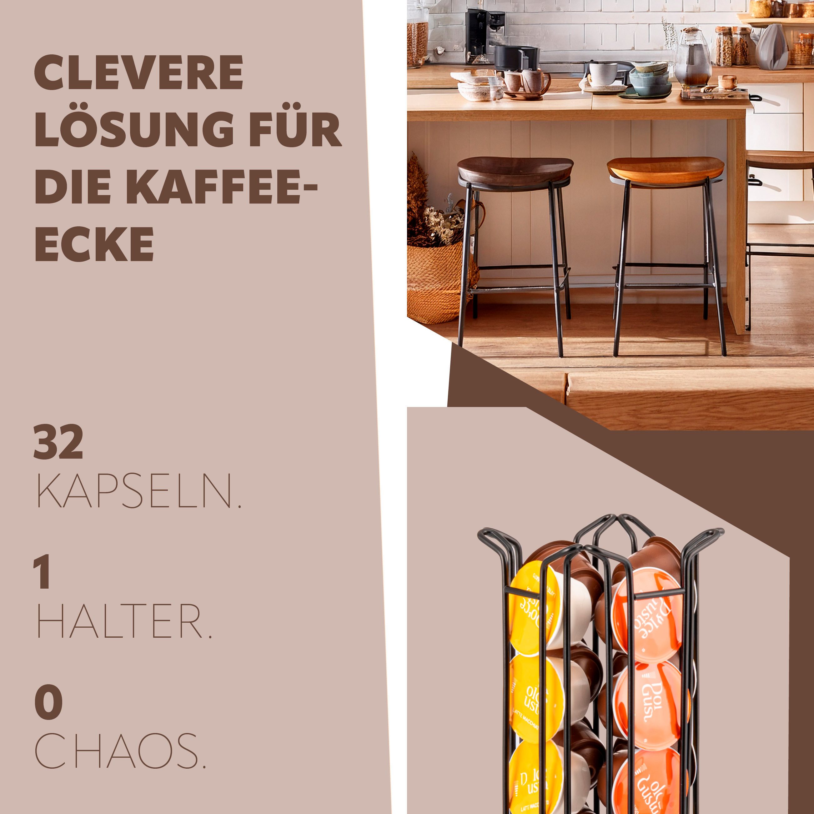 eluno Kapselspender Kapselständer für bis zu 32 Dolce Gusto Kapseln, Kapselspender – Bild 3 von 5
