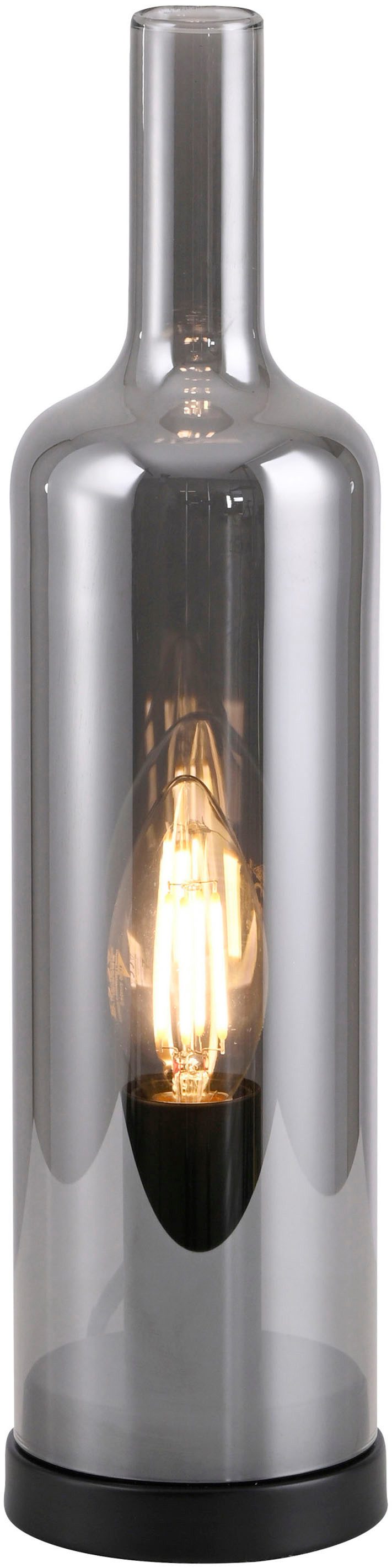 JUST LIGHT LED Tischleuchte BOTTLE, ohne Leuchtmittel, Schalter, Schnurschalter, Exklusive E14