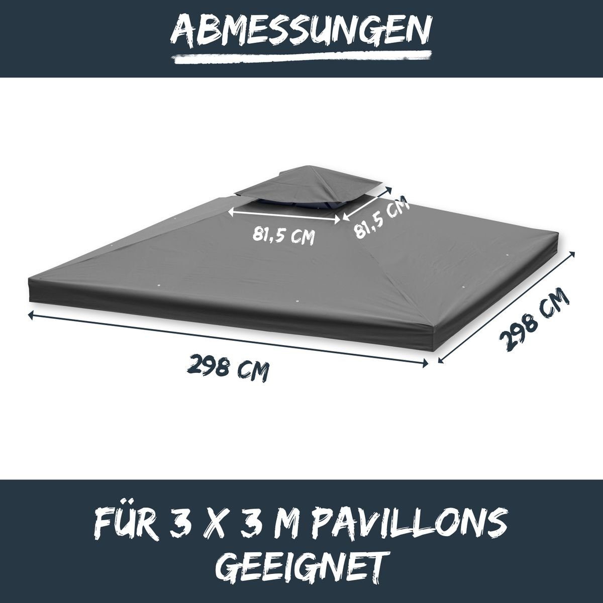 bonsport Pavillonersatzdach Ersatzdach für 3x3m Pavillon günstig online kaufen