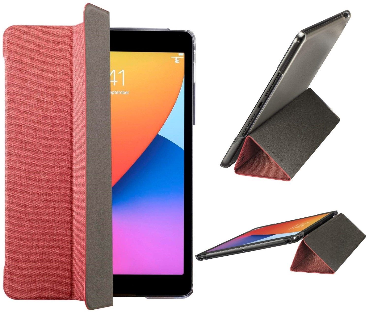 Hama Tablet-Hülle Smart Case Tampa Tasche Cover Hülle Bag Rot, Standfunktion für Apple iPad 7 2019 / iPad 8 2020 / iPad 9 2021 10,2" von Hama
