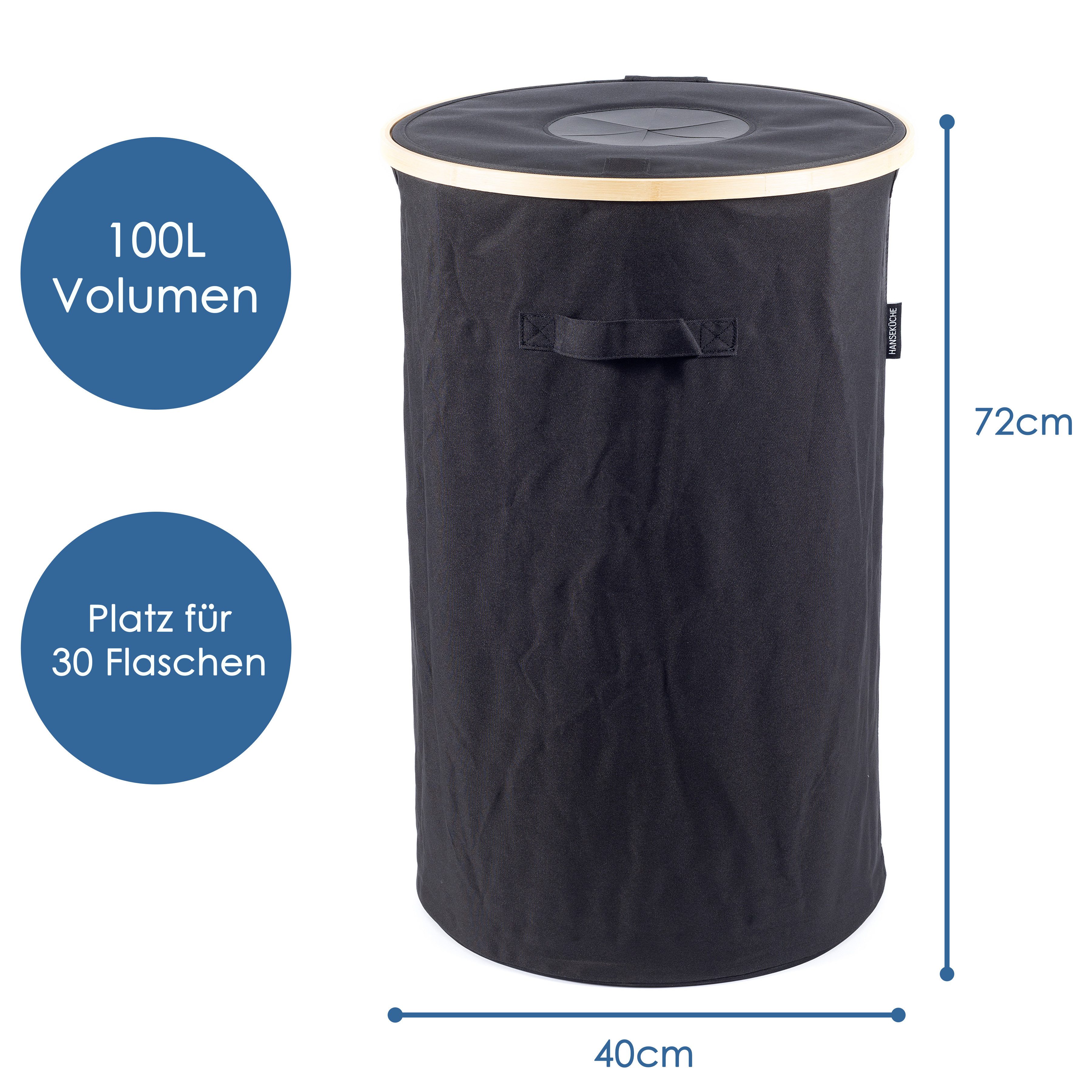 Hanseküche Flaschenkorb Pfandflaschenkorb mit großer Tragetasche (XXL), 100 günstig online kaufen