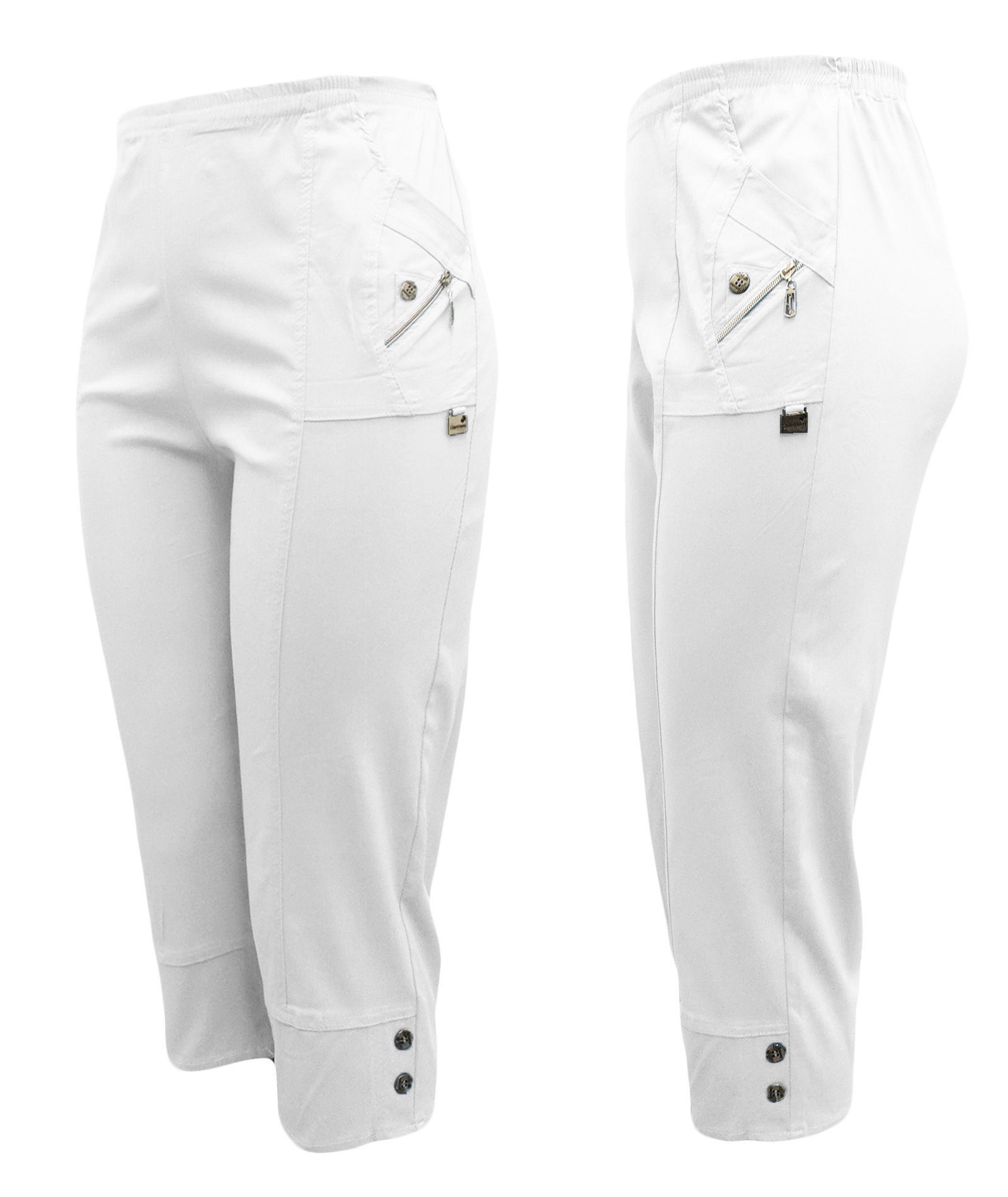 Cherry Berry Caprihose Damen Sommerhose 3/4 Freizeit Hose mit Stretch im Regular fit in den Größen 38/40 bis 52/54 erhältlich