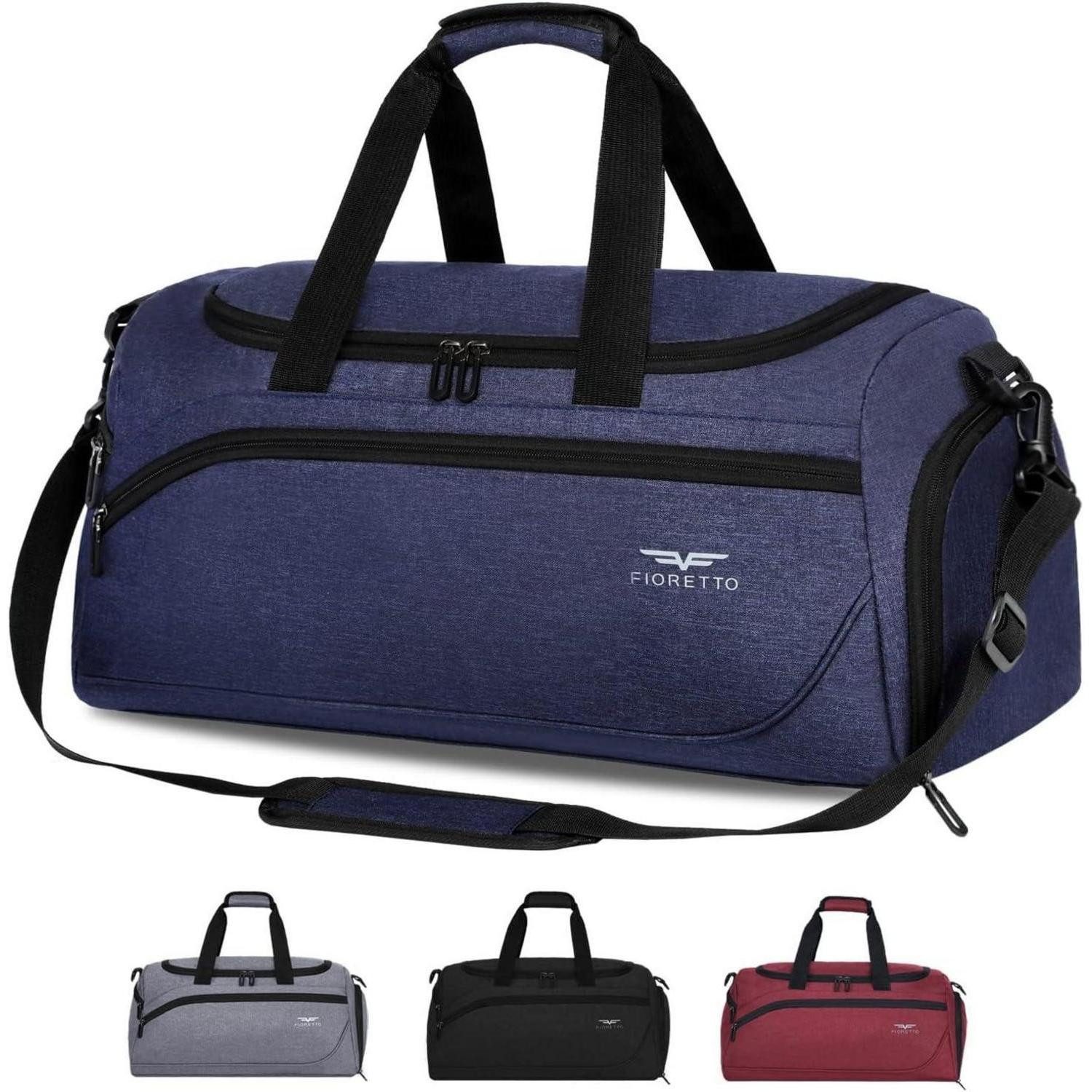 LuxusKollektion Sporttasche Sporttasche Schuhfach Nassfach wasserdicht 35L Navy Blau 35l-blau