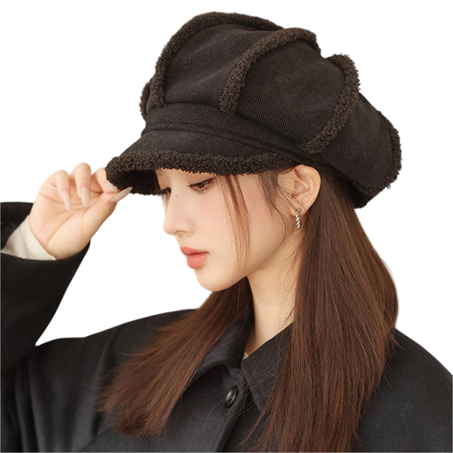 Refttenw Baskenmütze Damen Dicke Warme Ballonmütze Retro Klassische Künstle günstig online kaufen