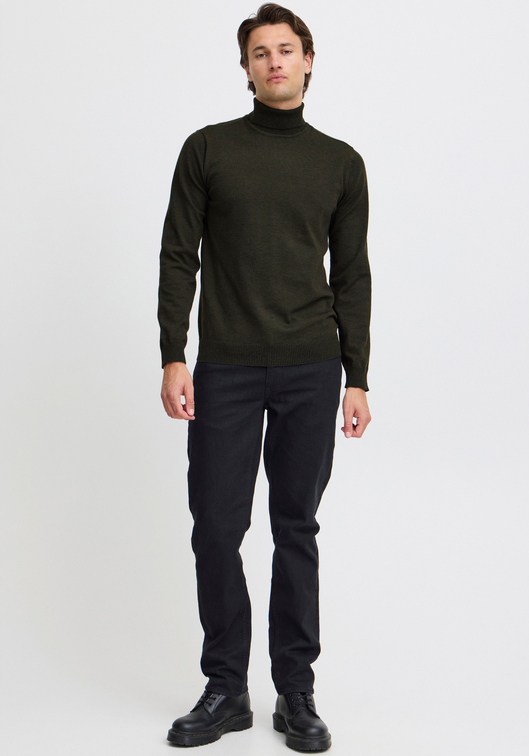 Blend Rollkragenpullover BHBRUTON roll neck knit Regular Fit, aus Polyester, mit Rollkragen, normaler Schnitt