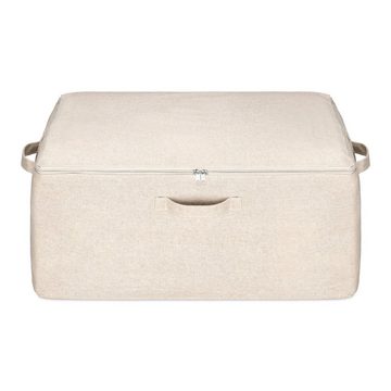 Navaris Aufbewahrungsbox XL Aufbewahrungstasche faltbar - Bettwäsche Kleidung - beige (1 St)