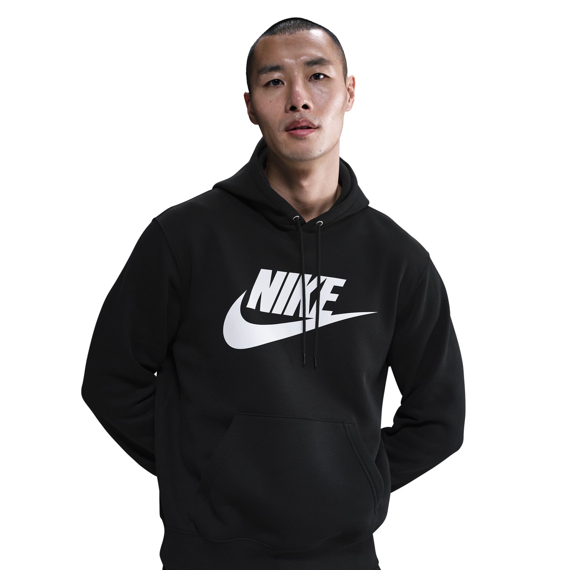 Nike Sportswear Kapuzensweatshirt M NK CLUB BB PO GFX HOODIE Rundhalsausschnitt, Kurzarm-Design, sportliche Passform