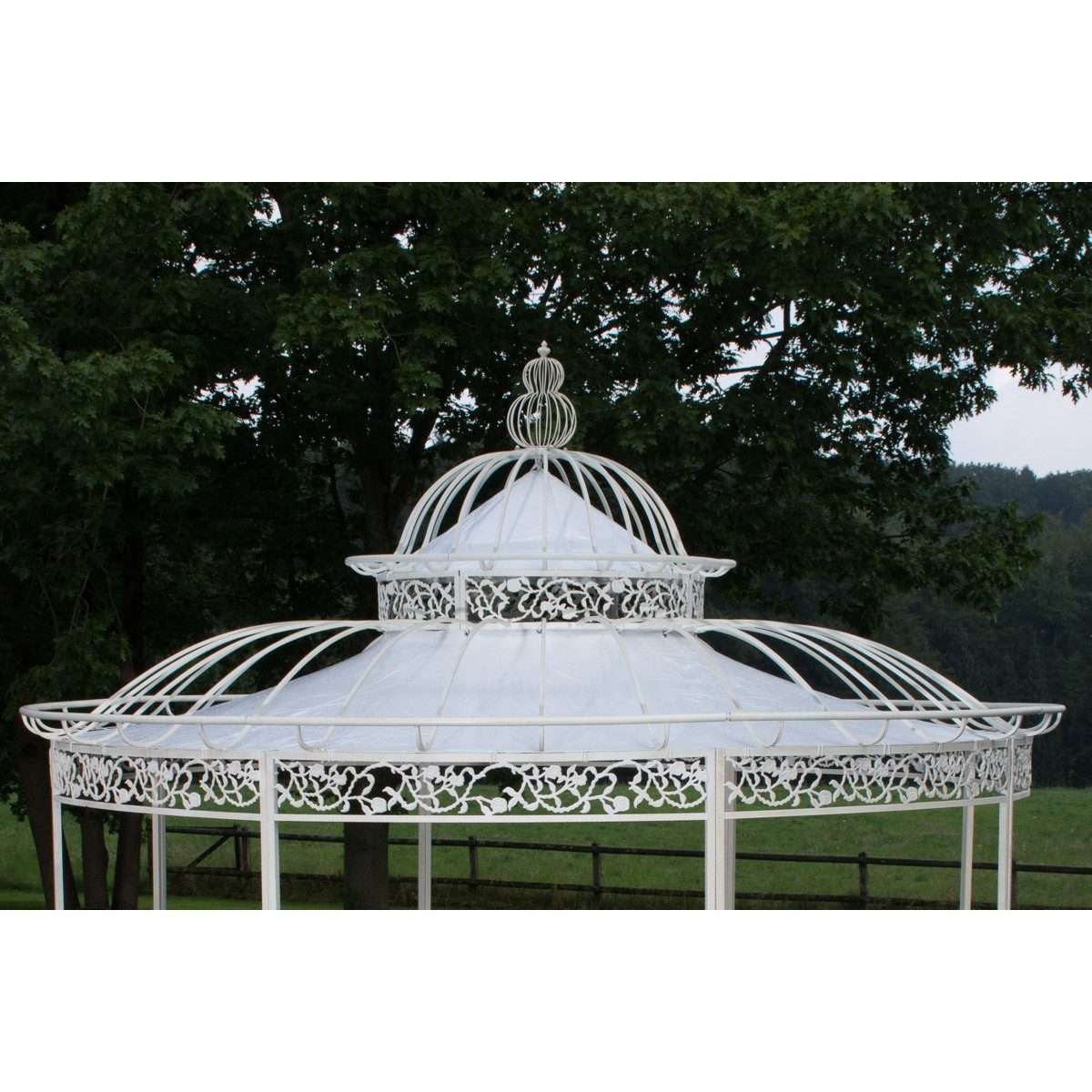 CLP Pavillon-Ersatzdach Pavillondach Regenschutz Sonnenschutz, 350.0 x 350.0 cm (Spar-Set, Ø 350 cm wasserdicht), wasserdicht, Kunststoff-Plane, Ø 350 cm, passgenau