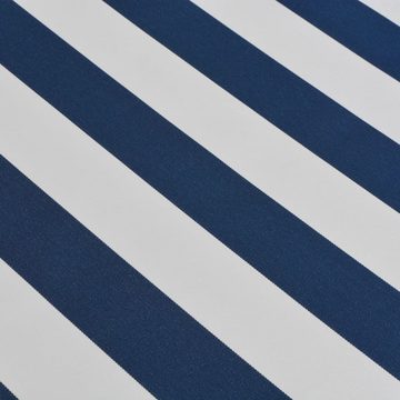 vidaXL Markise Gelenkarmmarkise 400 cm Blau/Weiß