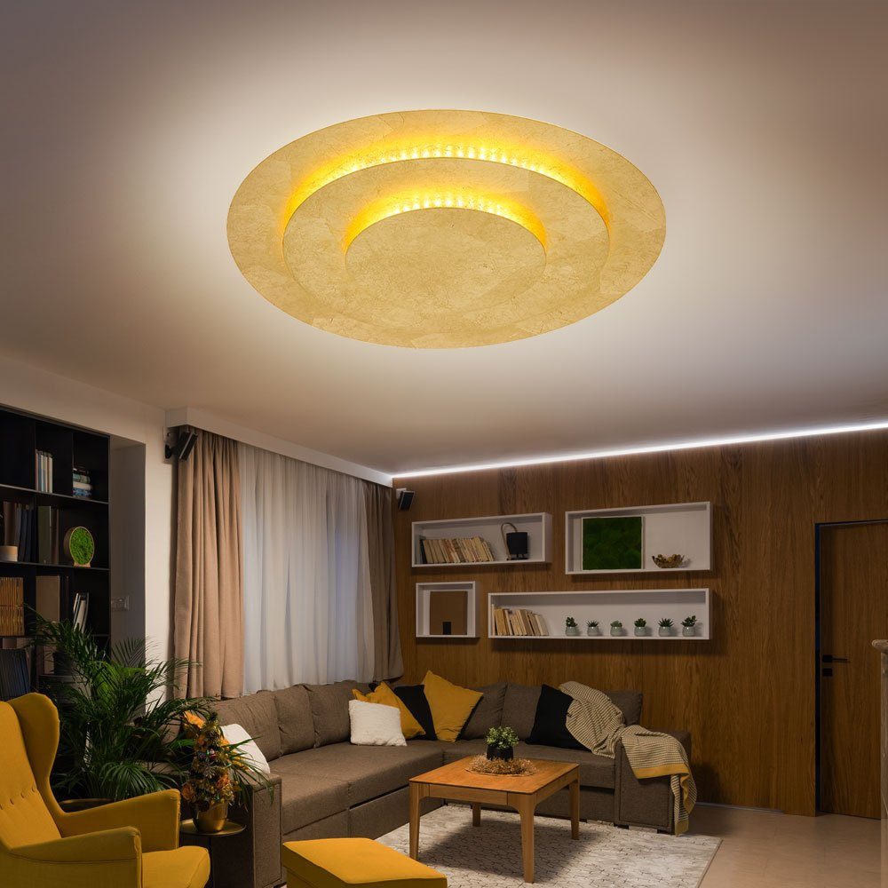 Globo LED Deckenleuchte, Deckenlampe Deckenleuchte LED Wohnzimmerlampe D Schlafzimmerlampe gold