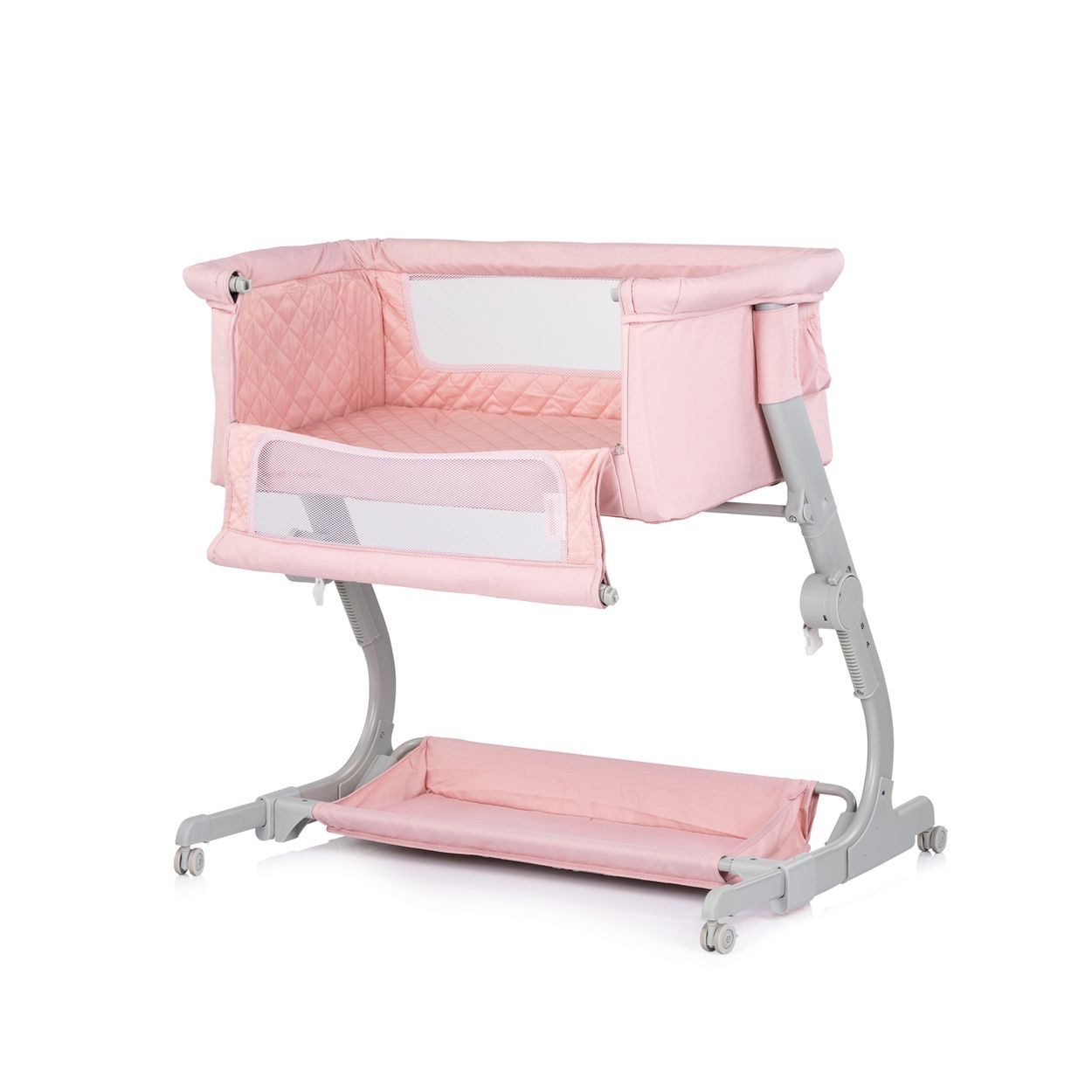Chipolino Komplettbett Beistellbett Eleganza Matratze, höhenverstellbar klappbar Räder Tasche