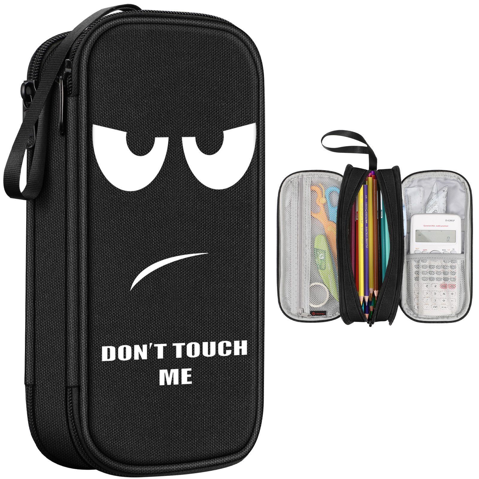 Fintie Federmäppchen Federtasche - Große Kapazität Mäppchen mit 3 Fächer Stiftetasche, Schlamperbox Bleistifttasche Schulmäppchen für Schule & Büro