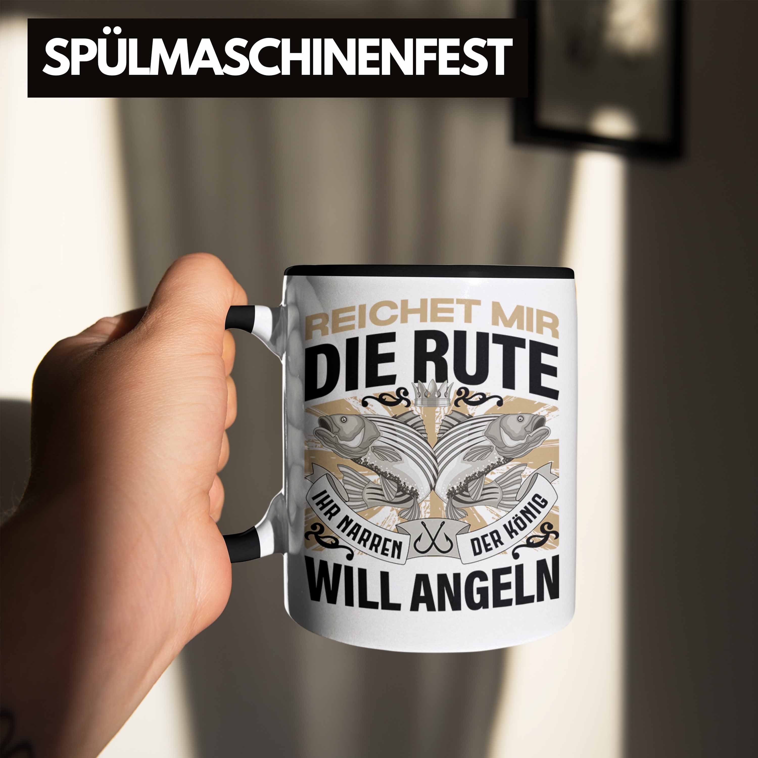 für Schwarz Trendation - Angler Tasse Angeln Fischen Tasse Fischer Geschenk Männer Spruch Geschenkidee Lustig Trendation