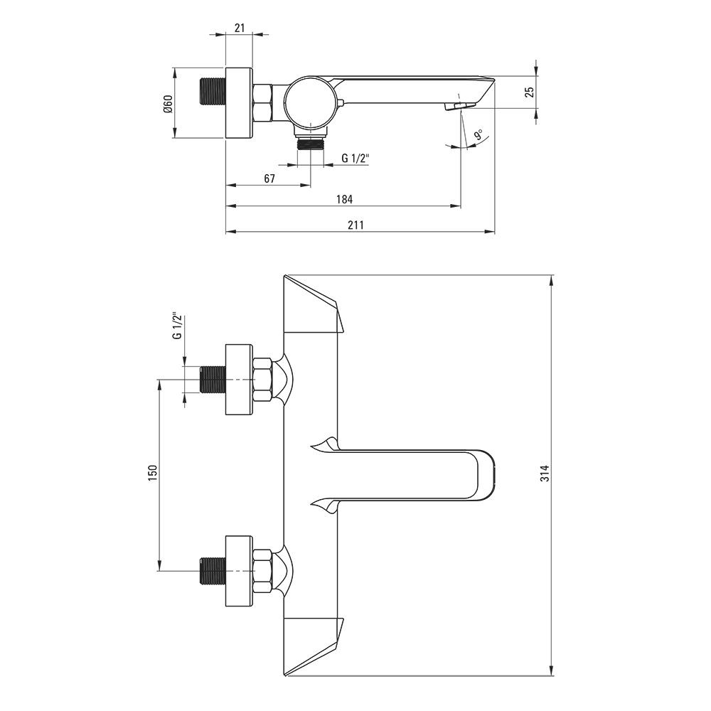 Lomadox Wannenarmatur ARNIKA-30 Wannenarmatur Mischbatterie in titanium