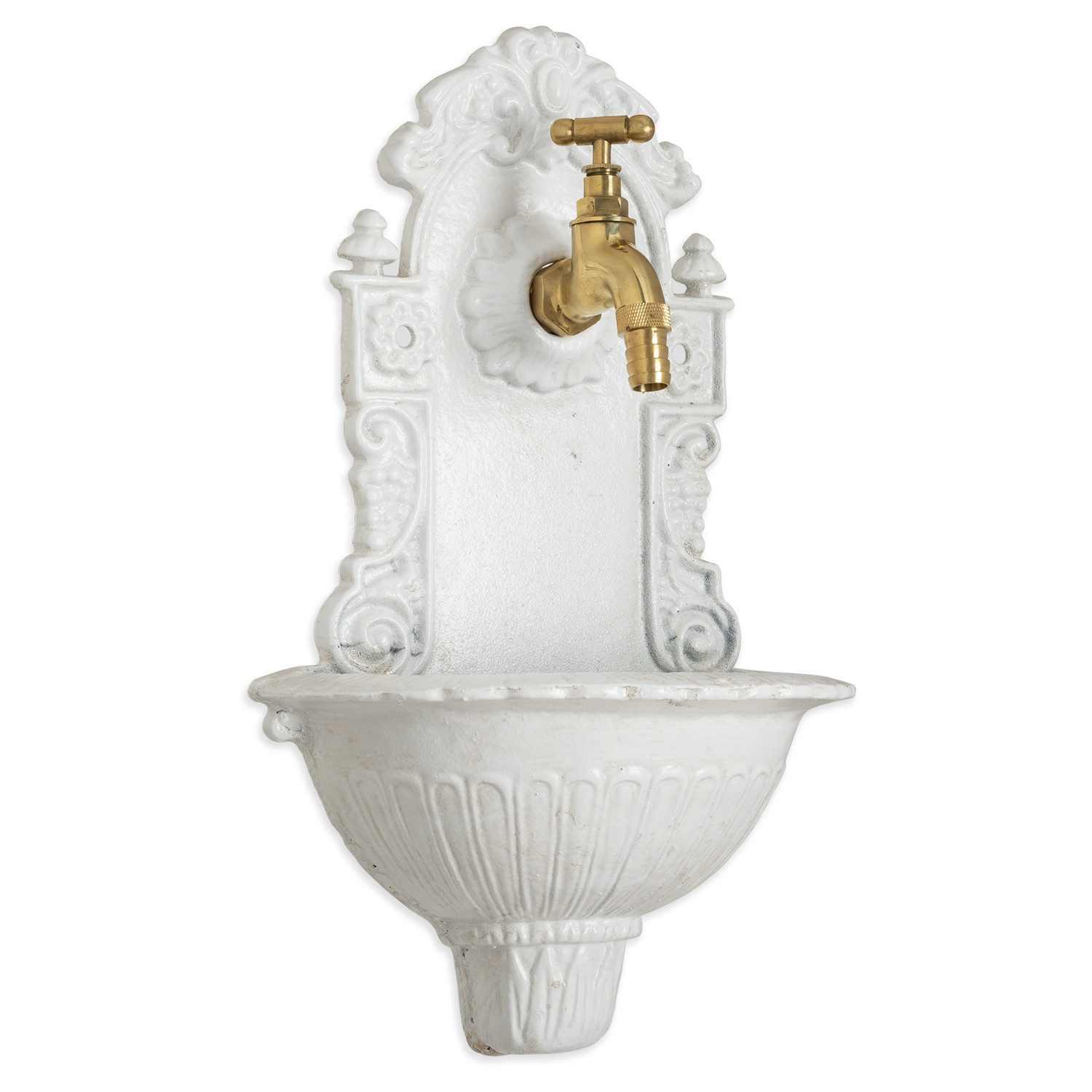 Moritz Dekofigur Garten Waschbecken Wand Wasserhahn antik Stil 39 x 24