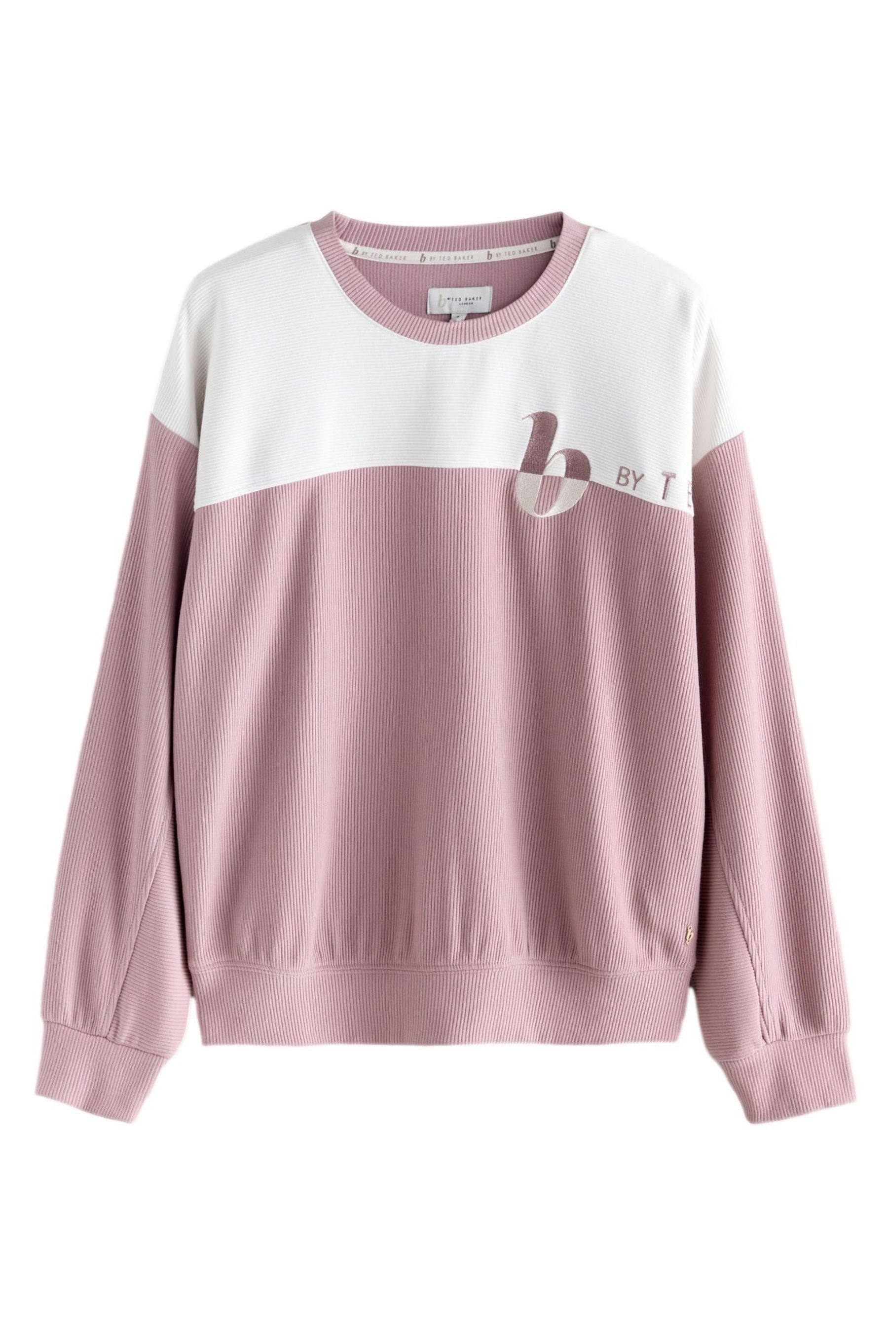 B by Ted Baker Langarmshirt B By Ted Baker geripptes Lounge-Ottoman-Oberteil (1-tlg)