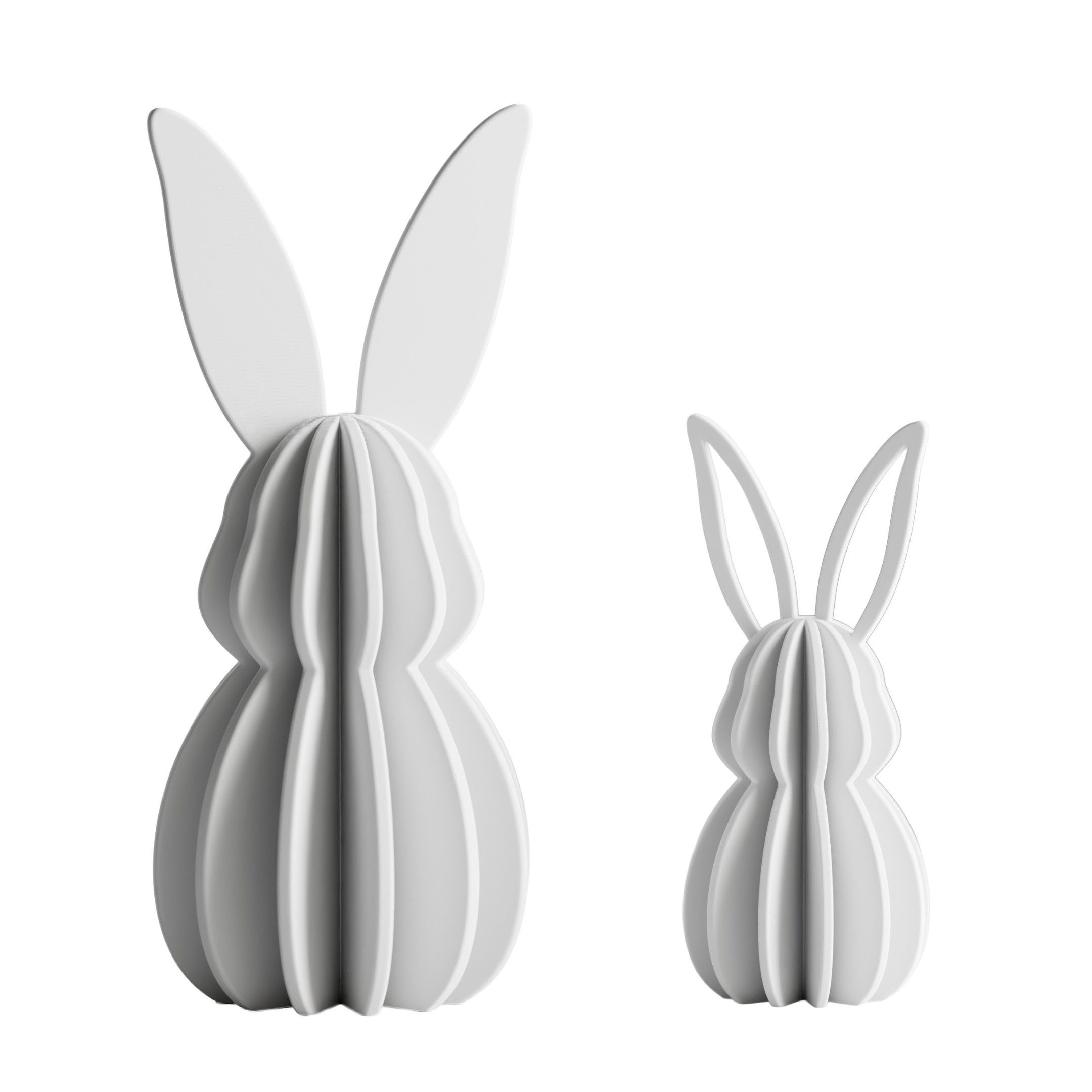 Shapes - Decorations Dekofigur Minimalistisches Osterhasen Set – Deko Hasen groß & klein (2er Set, 1 x Hasenfigur (klein), 1 x Hasenfigur (groß), Dekofiguren für Ostern