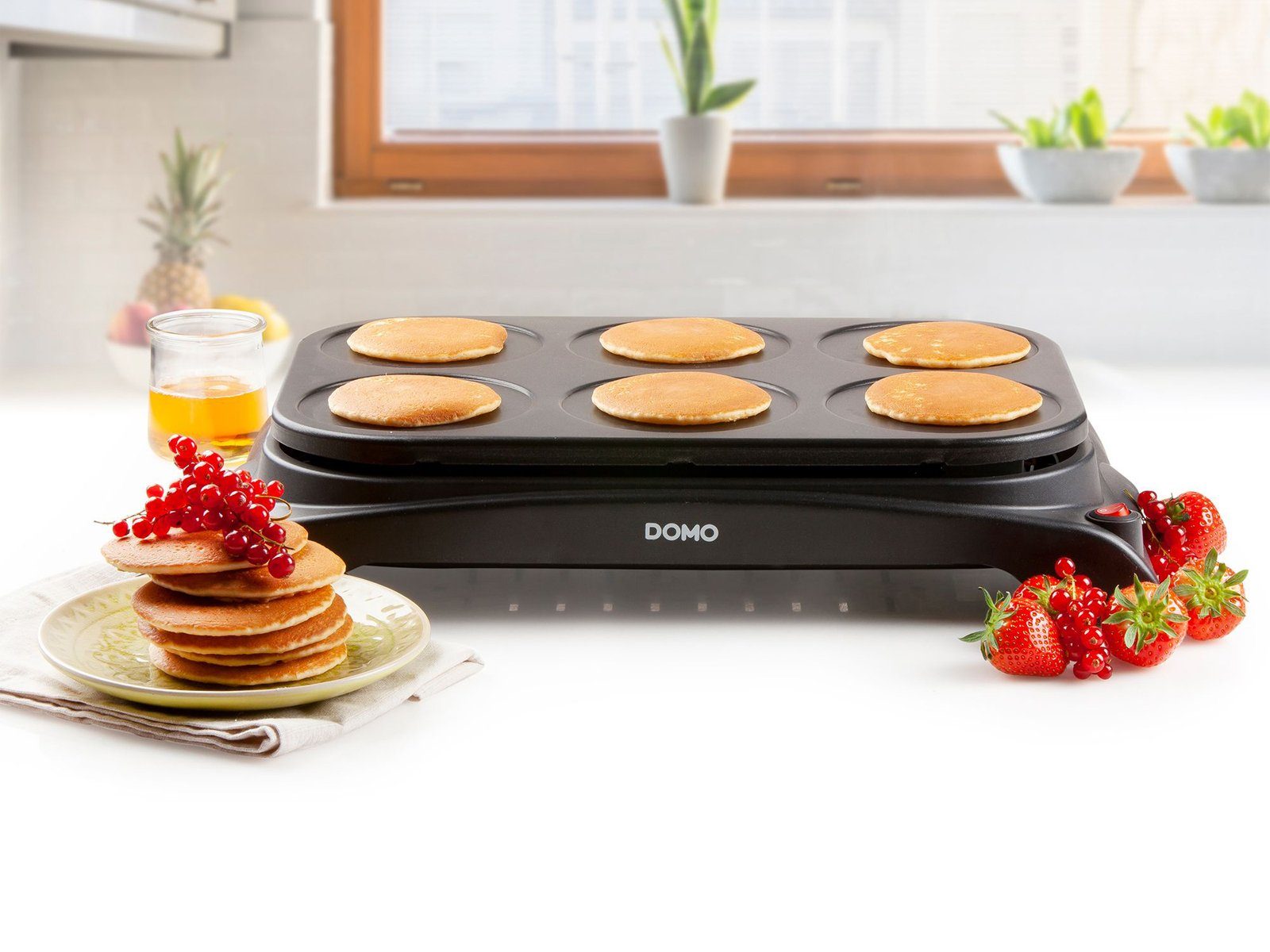 1000 Crepes-Eisen Pfannkuchen cm, machen selber Pancake 11.5 W, salzige Domo 6 Crêpesmaker, Creperie Ø süße