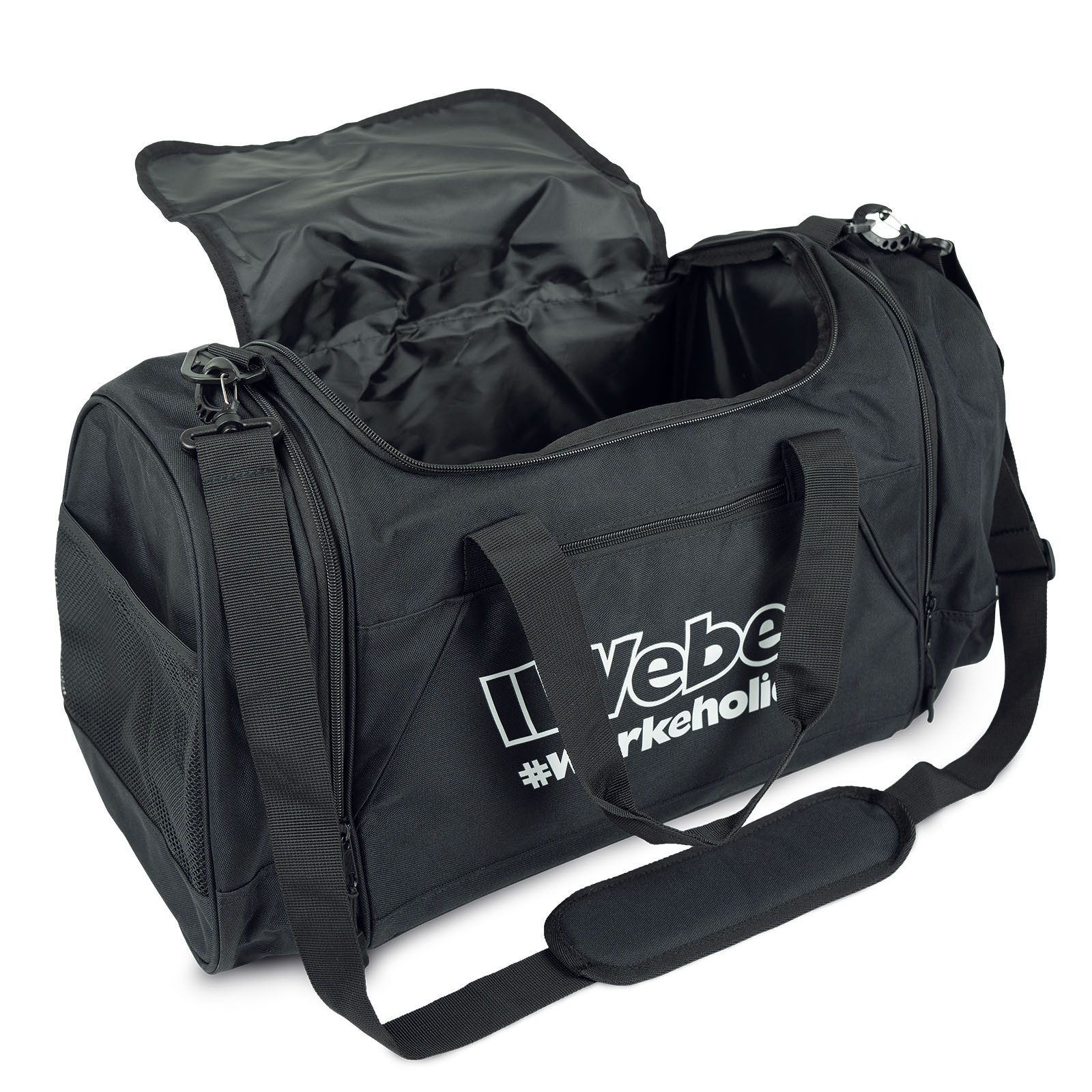Weber GmbH Reisetasche Weber #Werkeholics Reisetasche schwarz, Sporttasche, Weekender, groß, Größe L, 40L, Trainingstasche