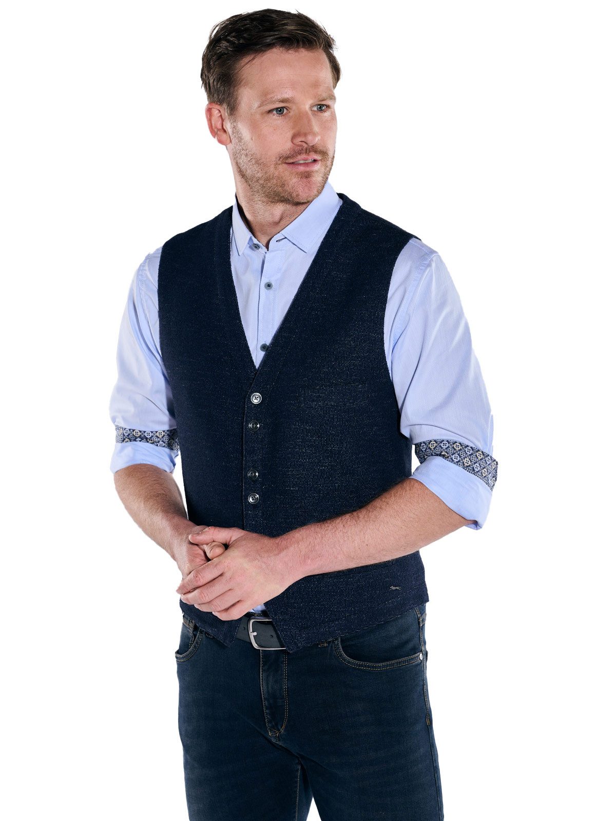 Engbers Anzugweste engbers Herren Sakko-Weste regular, Saphirblau