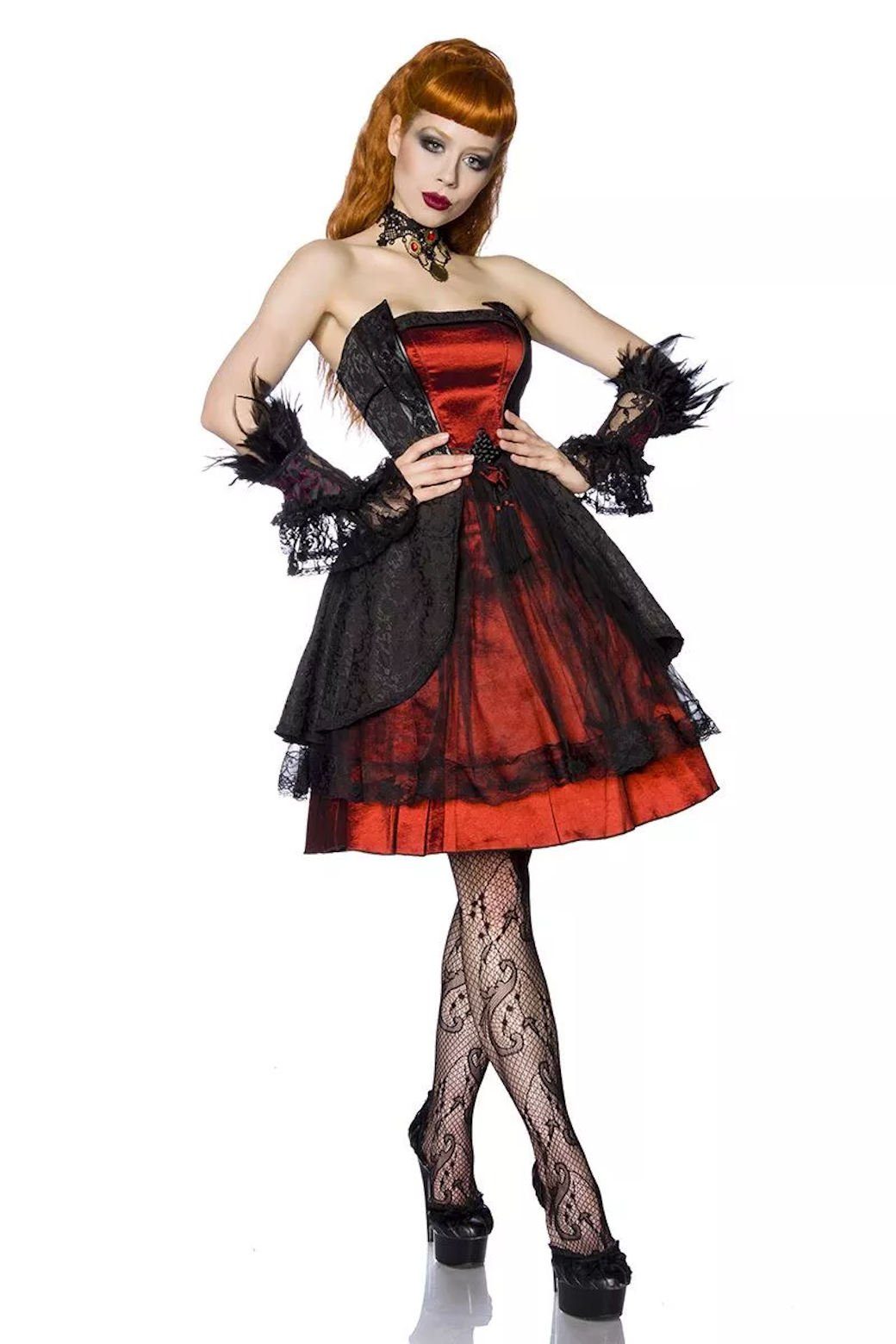 Vampir-Kostüm Gothic-Kleid inkl. Strümpfe Vampir Kostüm Karneval Halloween