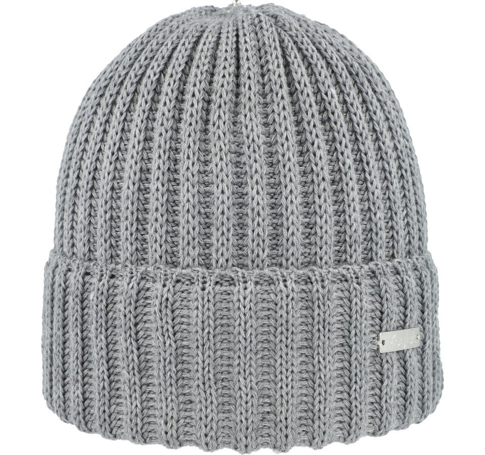 Mütze & Schal Inal Merino SILBER MELIERT